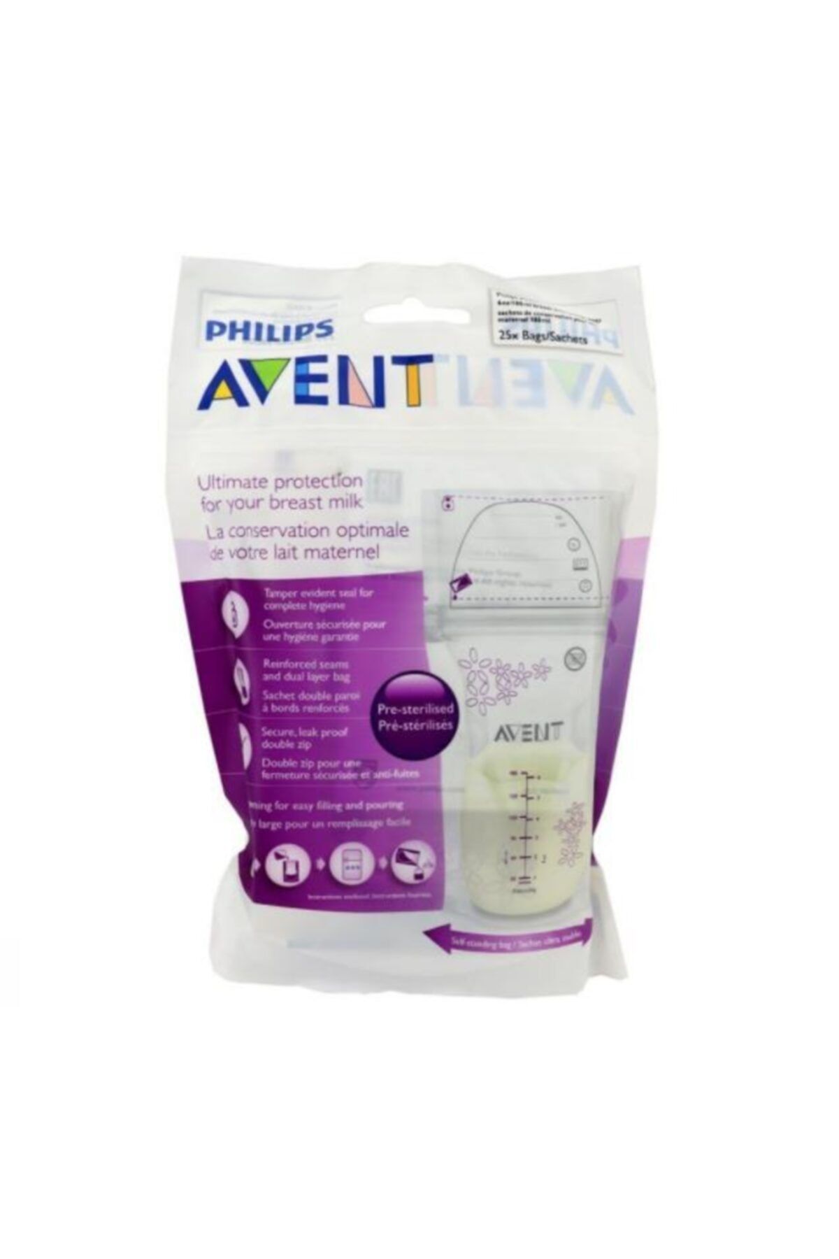 Philips Avent Anne Sütü Saklama Poşeti 25 x 180 ml Scf603/25