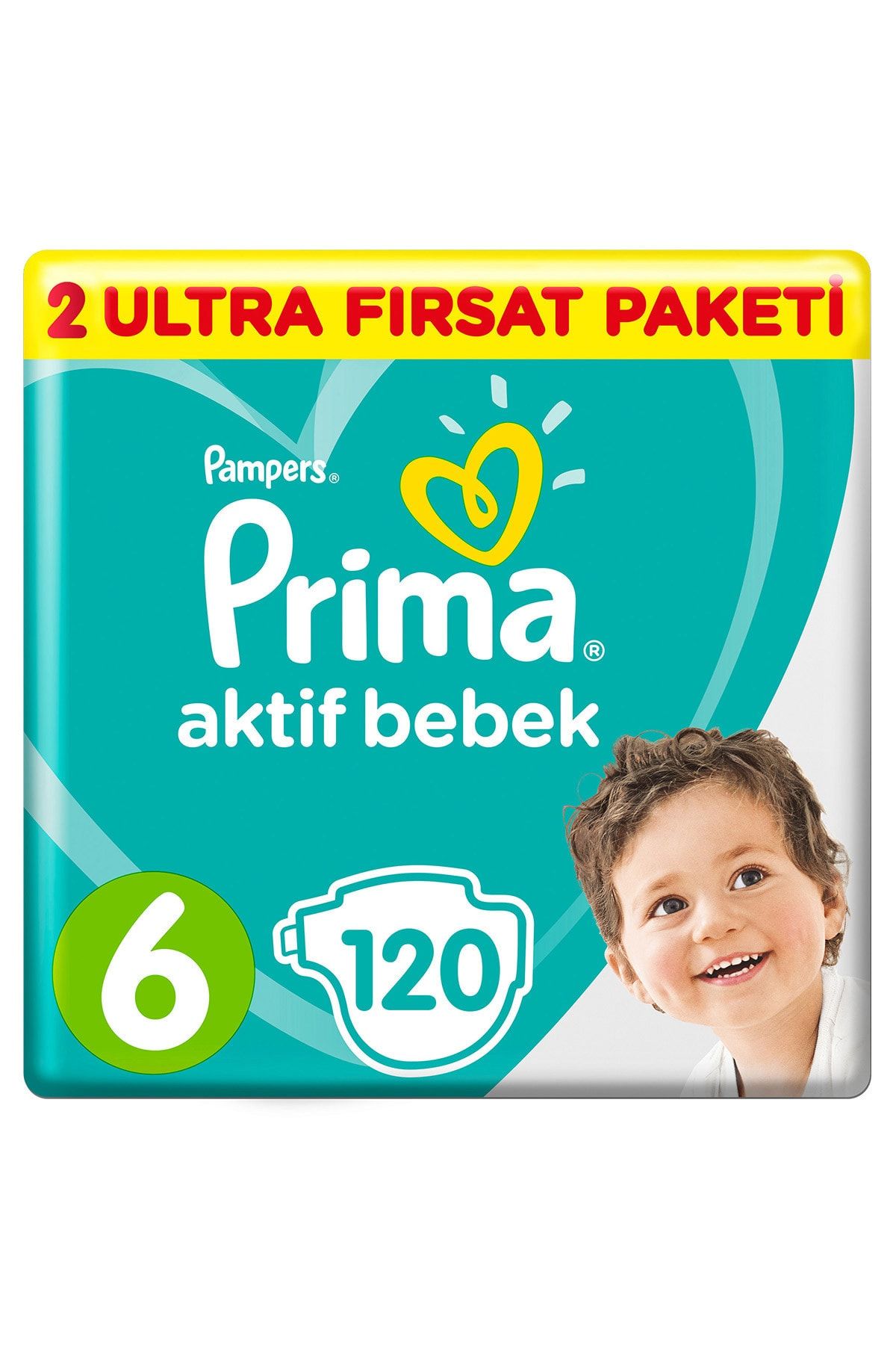 prima bebek bezi aktif bebek 6 beden 120 adet ultra firsat paketi x2 60x2 fiyati yorumlari trendyol