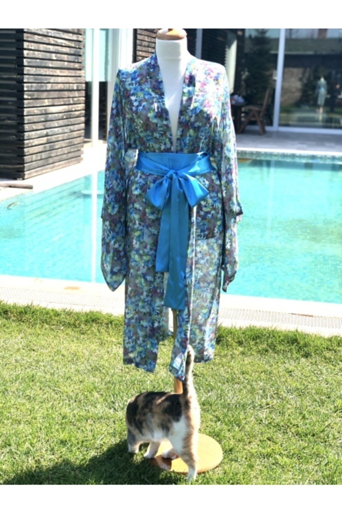 etamincebursa Kadın Bahar Desenli Kimono