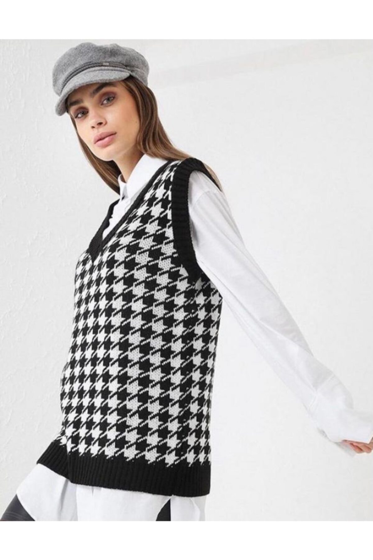 Kopça Butik Kadın Beyaz Süveter