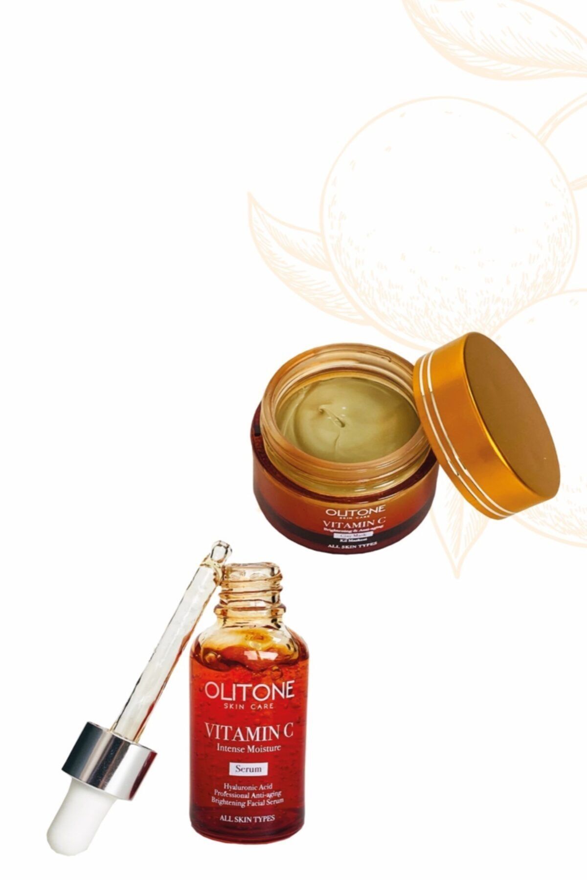 Olitone Vitamin C Kil Maskesi+ Vitamin C Serum 2'li Set
