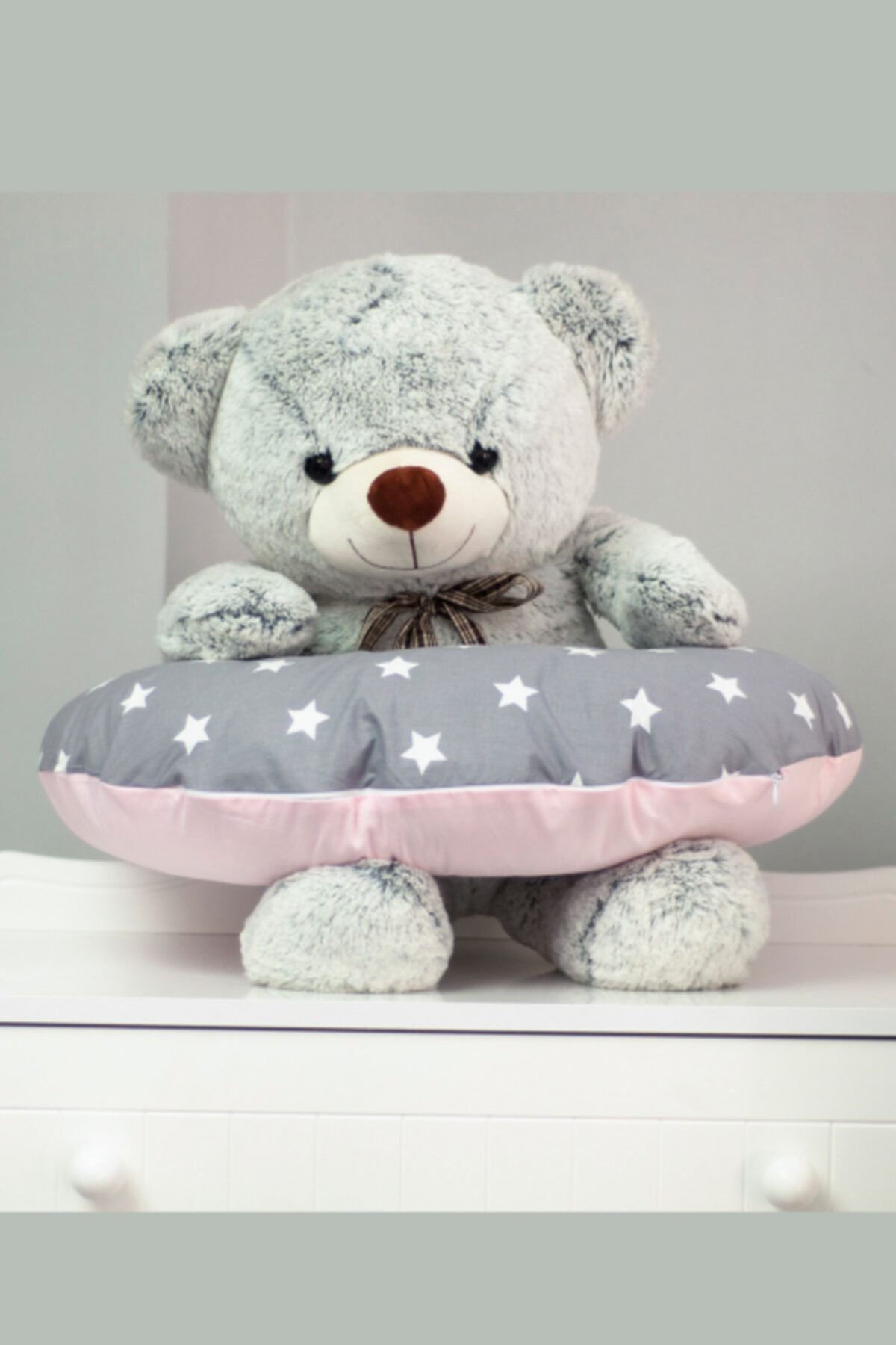 Kista Baby Büyük Yıldızlı Pembe Bebek Emzirme Ve Destek Yastığı