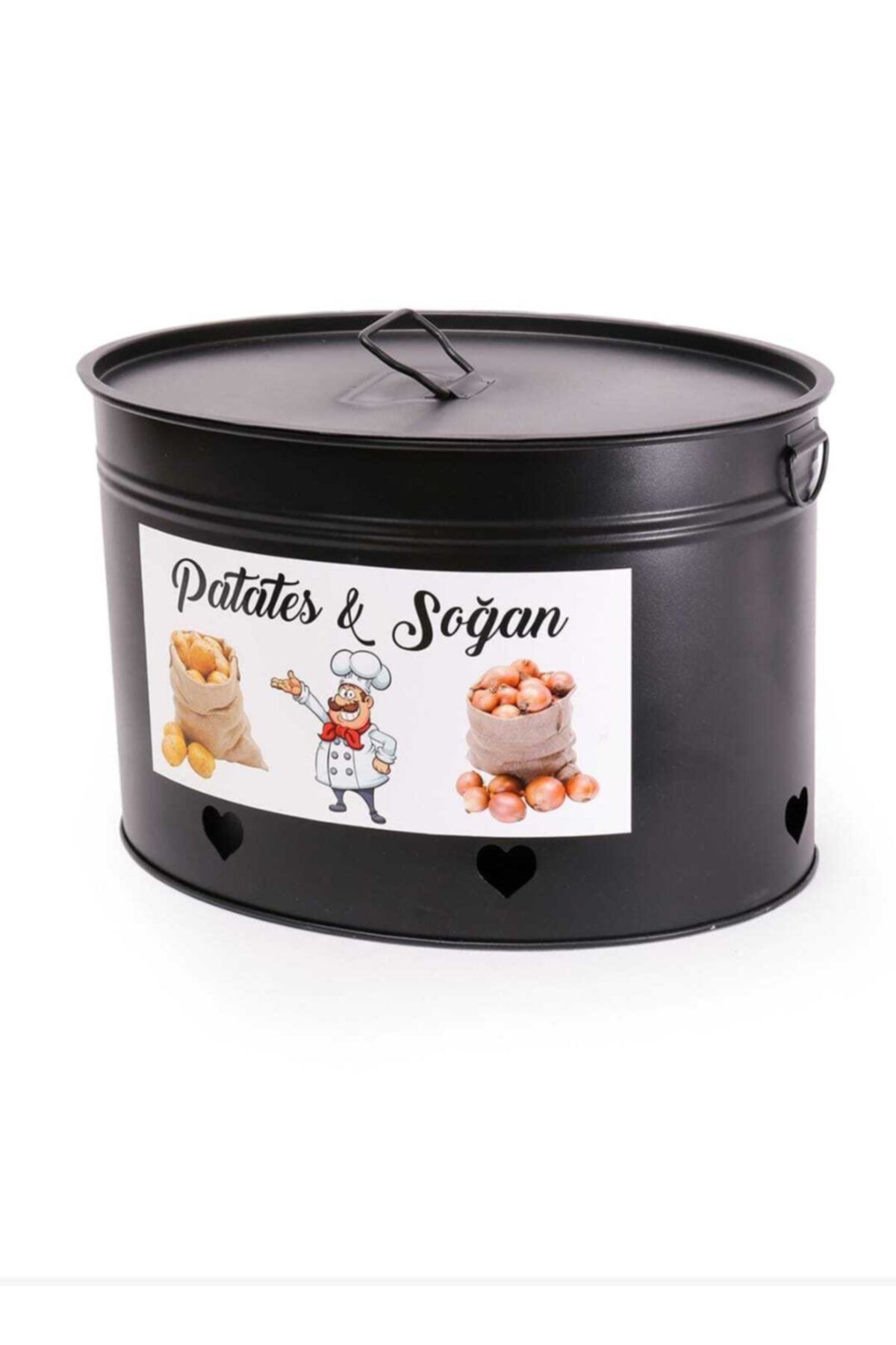 EVİM MODA Siyah Bölmeli Patates Soğanlık