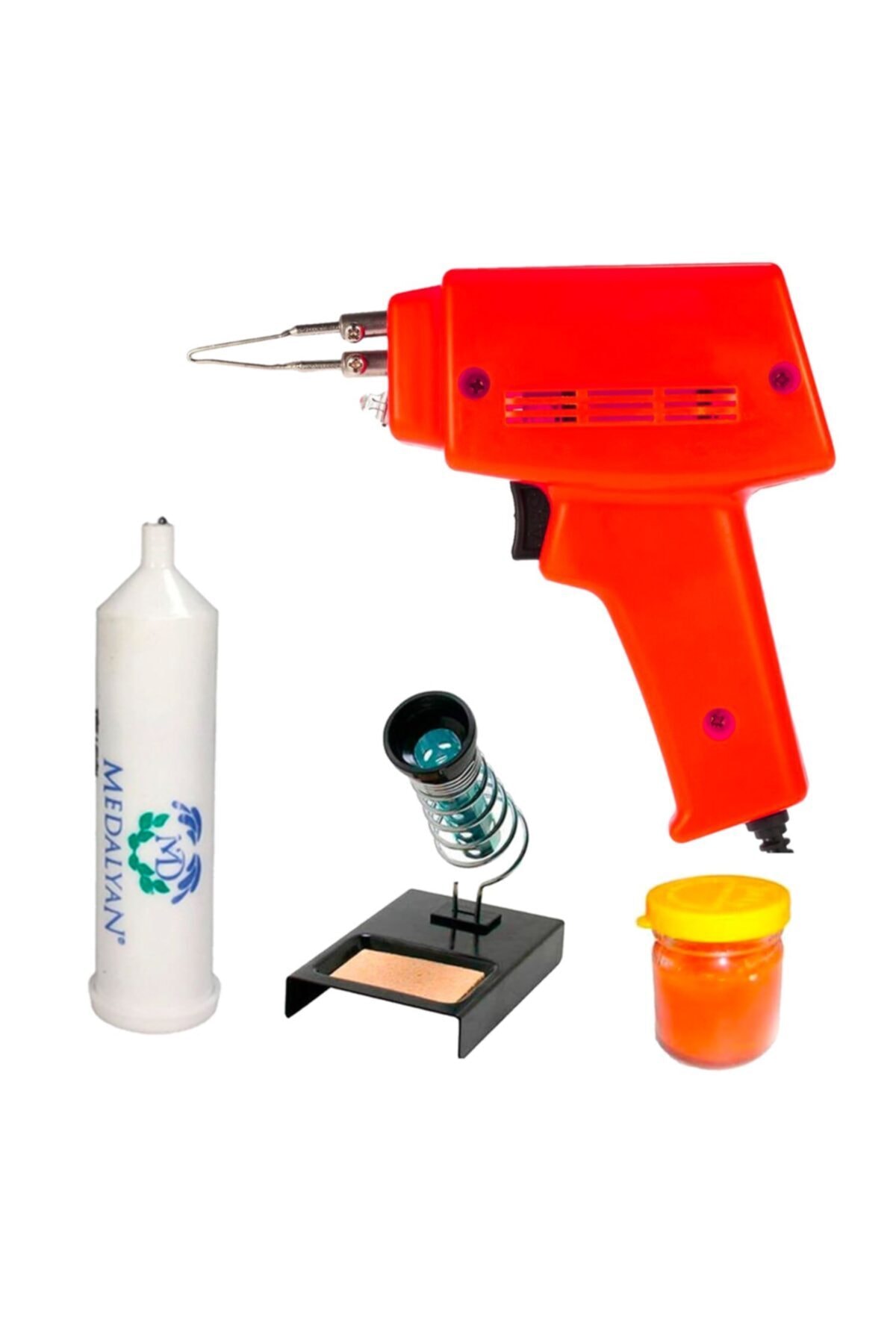 Anadolu Strong Kalem Havya 100w Lehim Tabancası Ve Lehim Standı Pasta Seti 4 Parça Tamir Set