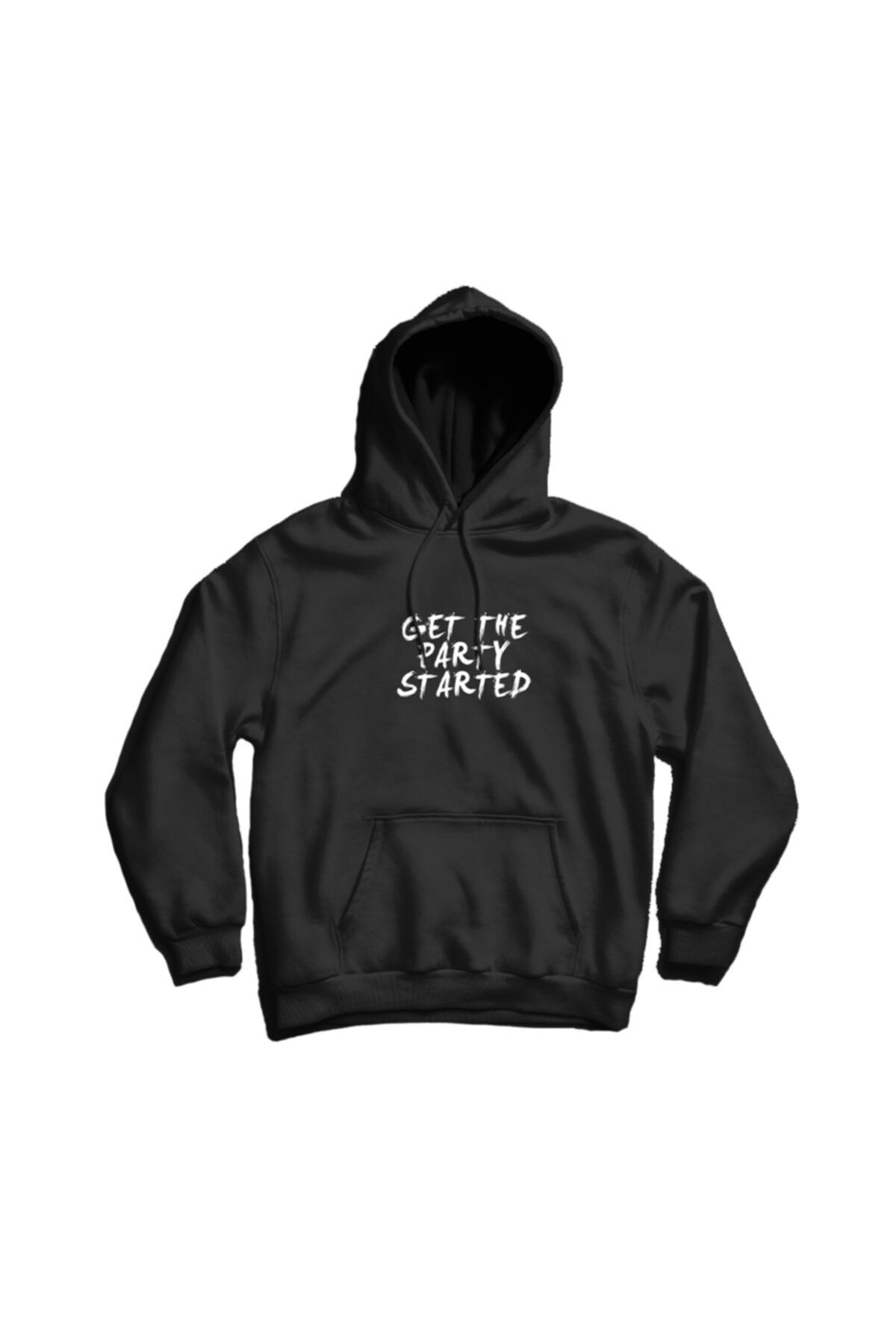 SoFashion Unisex Siyah Get The Party Started Unisex Hoodie / Sweatshirt