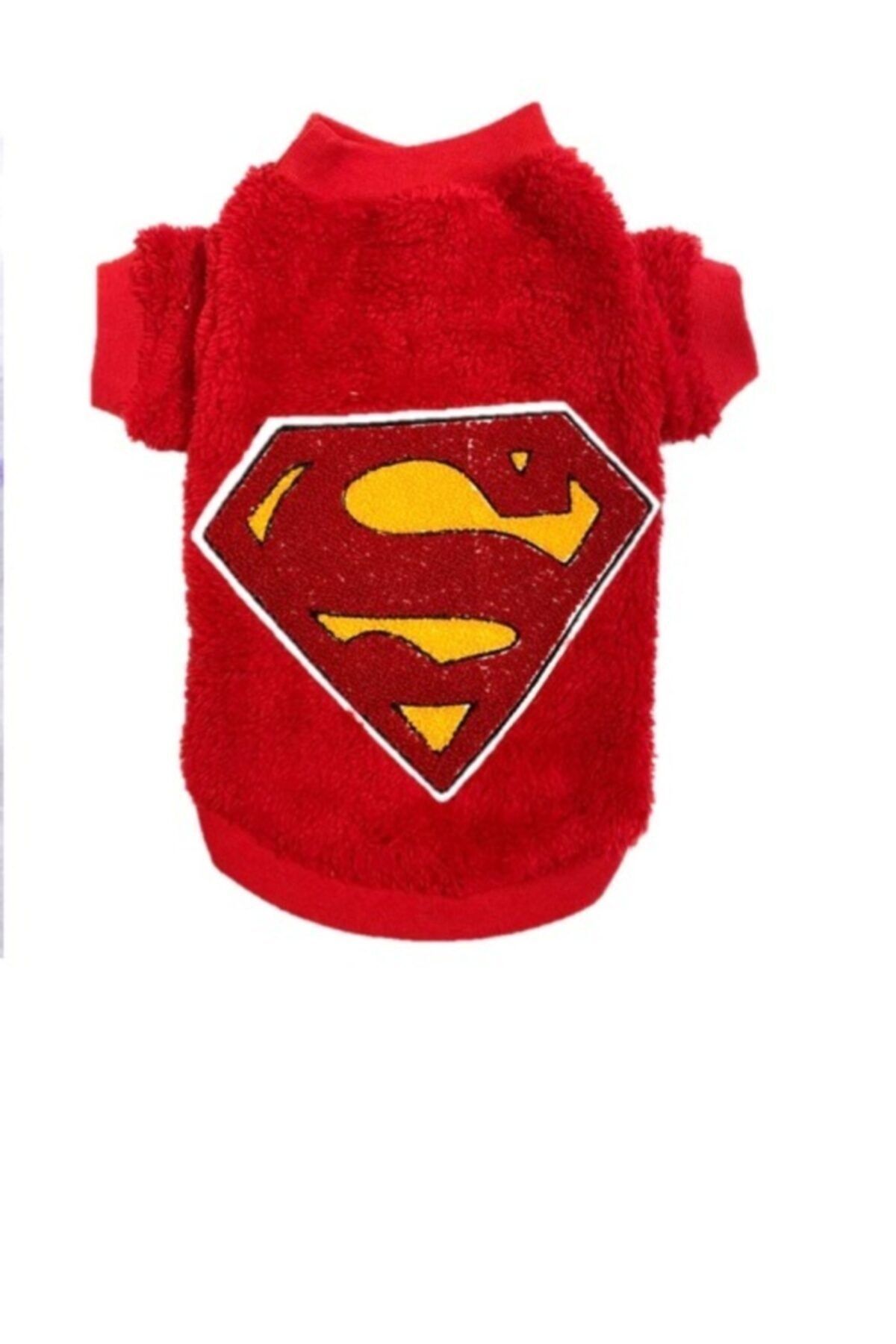 Patizade Superman Kırmızı Peluş Kedi Köpek Sweat