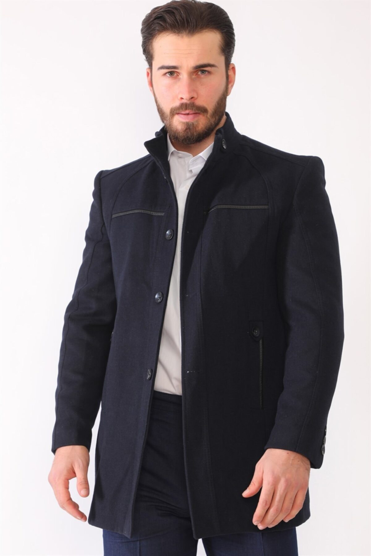 Dewberry Erkek Lacivert Palto Plt8377