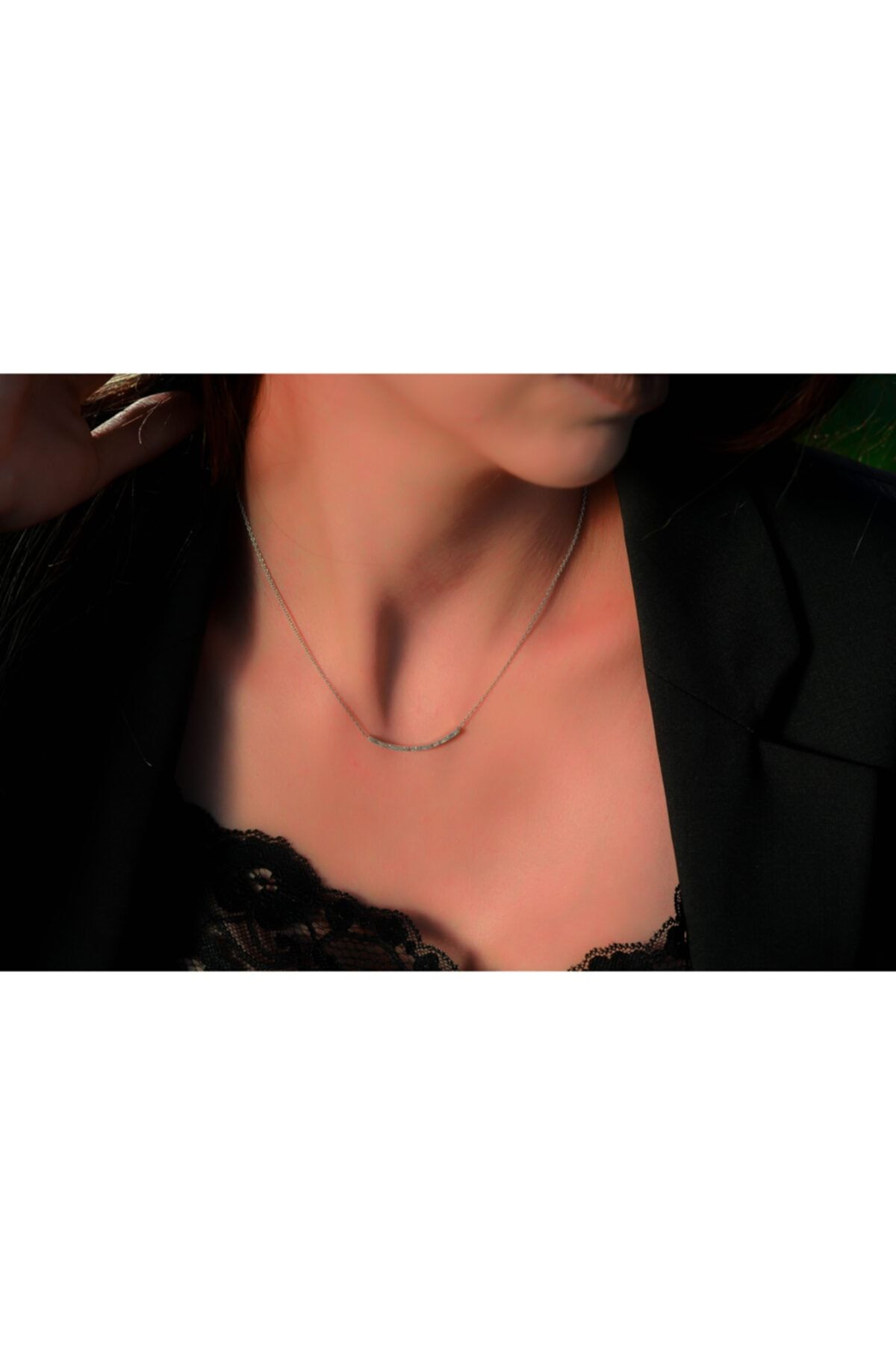 Parle Jewellery Pırlantalı Baget  Kolye