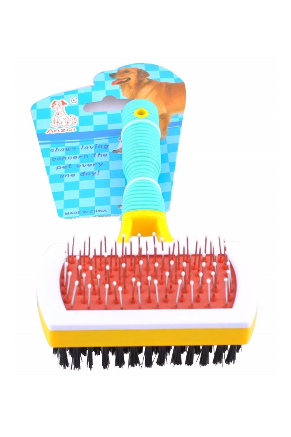 Easy Pet Telli Çift Taraflı Ergonomik Evcil Hayvan Tarama Fırçası Tarağı