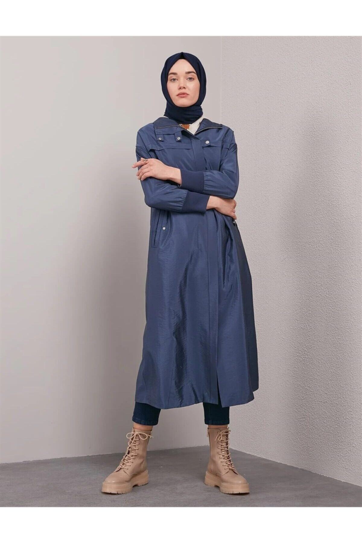 Kayra Kadın Lacivert Pardesü