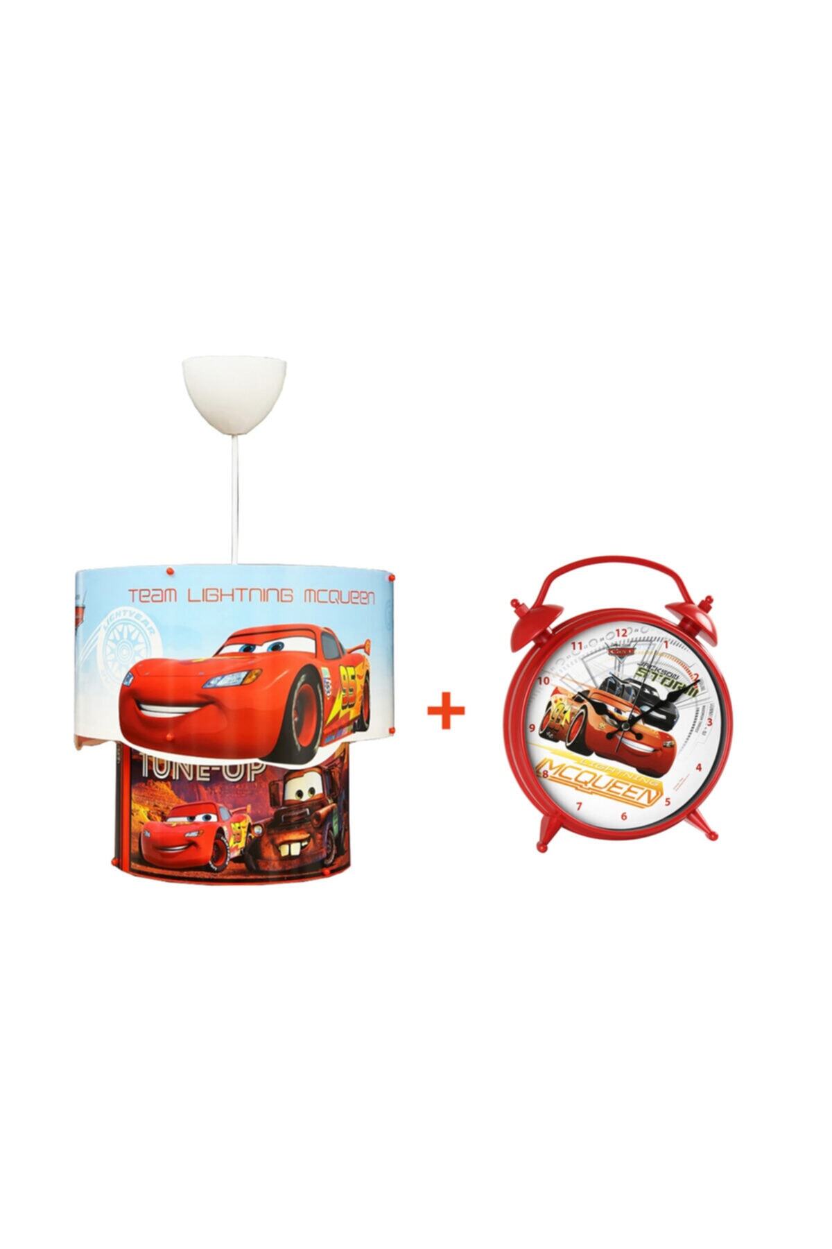 HOMİNG Lisanslı Cars 3d Sihirli Tavan Sarkıt Ve Dekoratif Çocuk Saati
