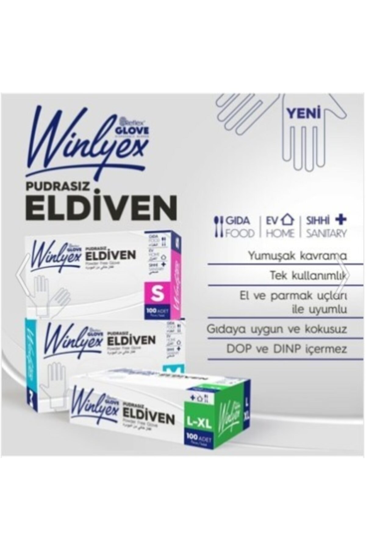 Reflex Pudrasız Winlyex Eldiven 100 Adet L-xl Beden