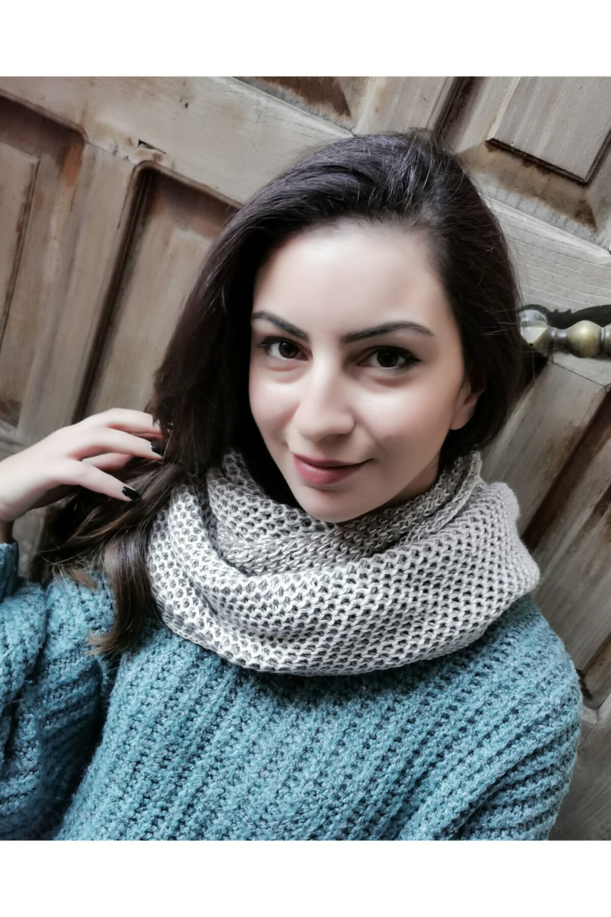 pinti Füme Bej No:2 Örme Boyunluk