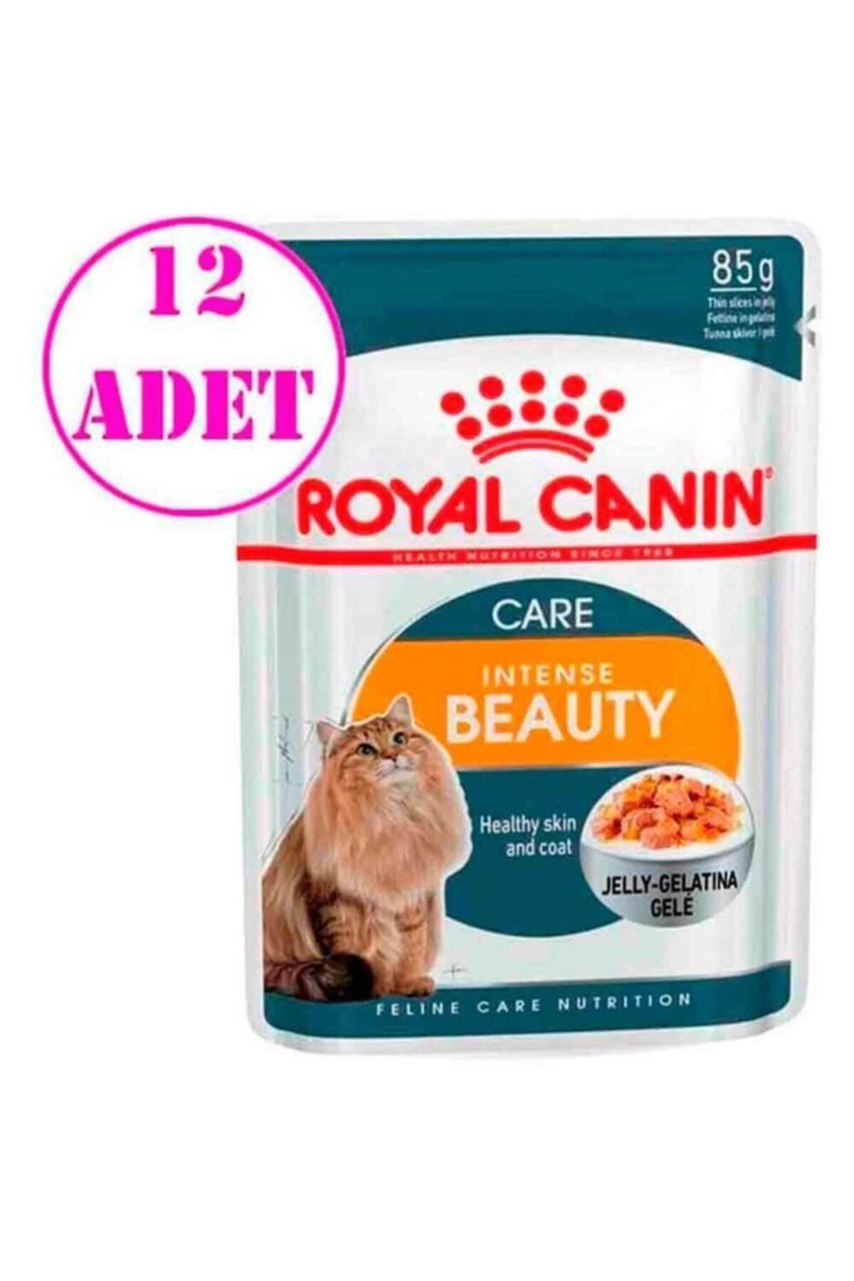 Royal Canin Intense Beauty Jelly 85 Gr 12 Adet