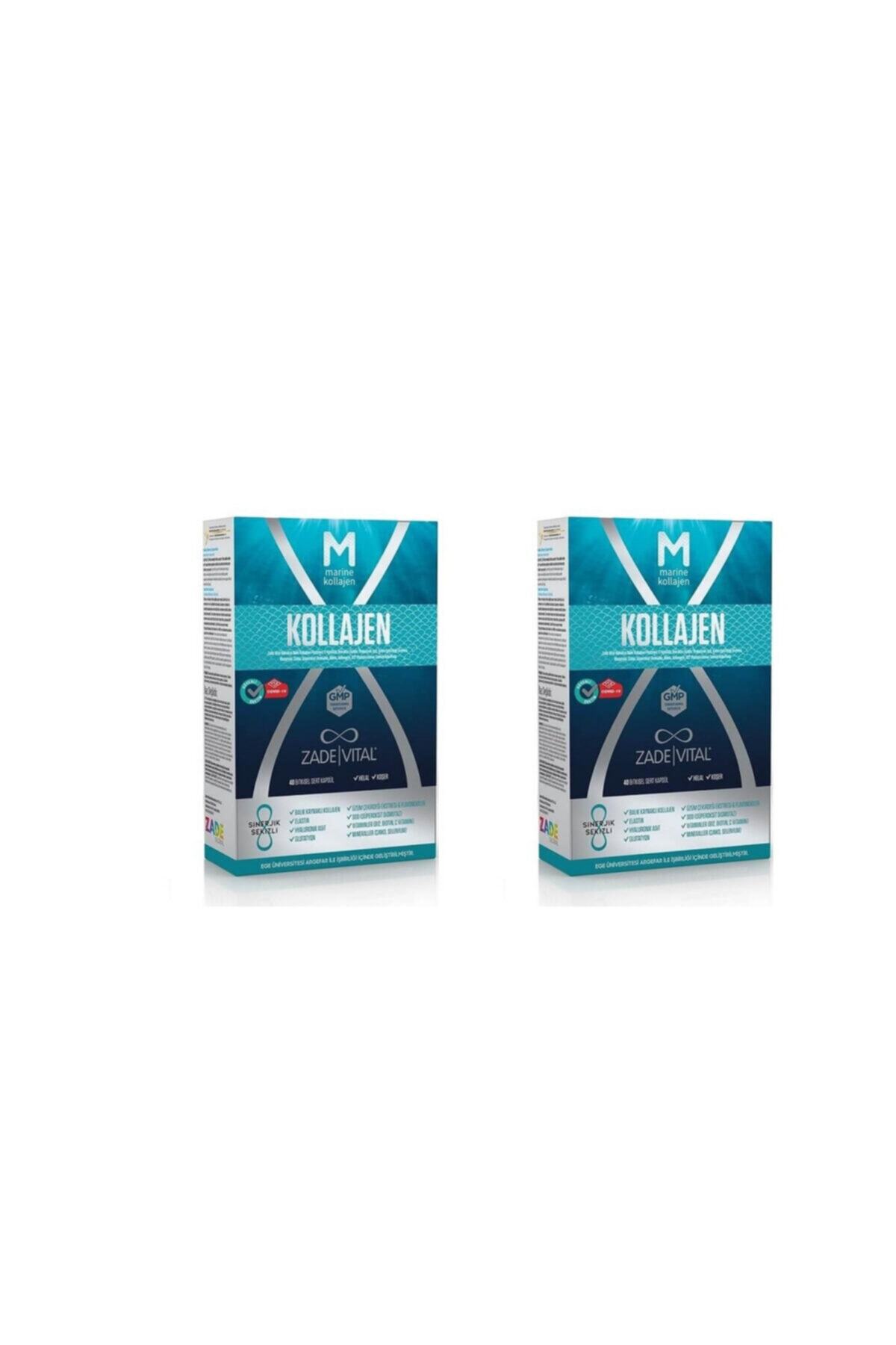 Zade Vital Marine Collagen + Hyaluronic Acid 40 Bitkisel Sert Kapsül 2 Kutu