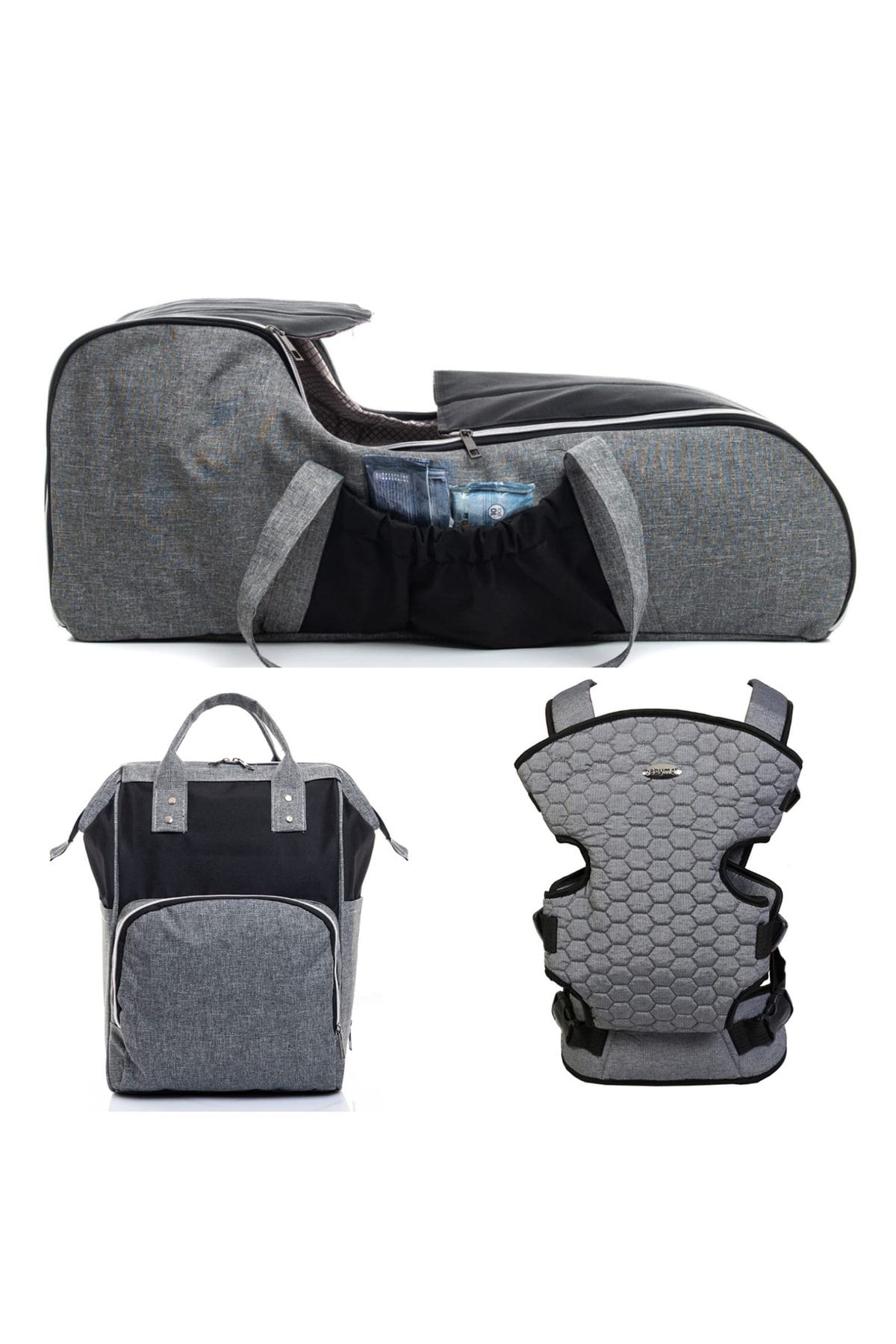 RUBBAG Çanta + Kanguru Ve Portbebe 3 Lü Set