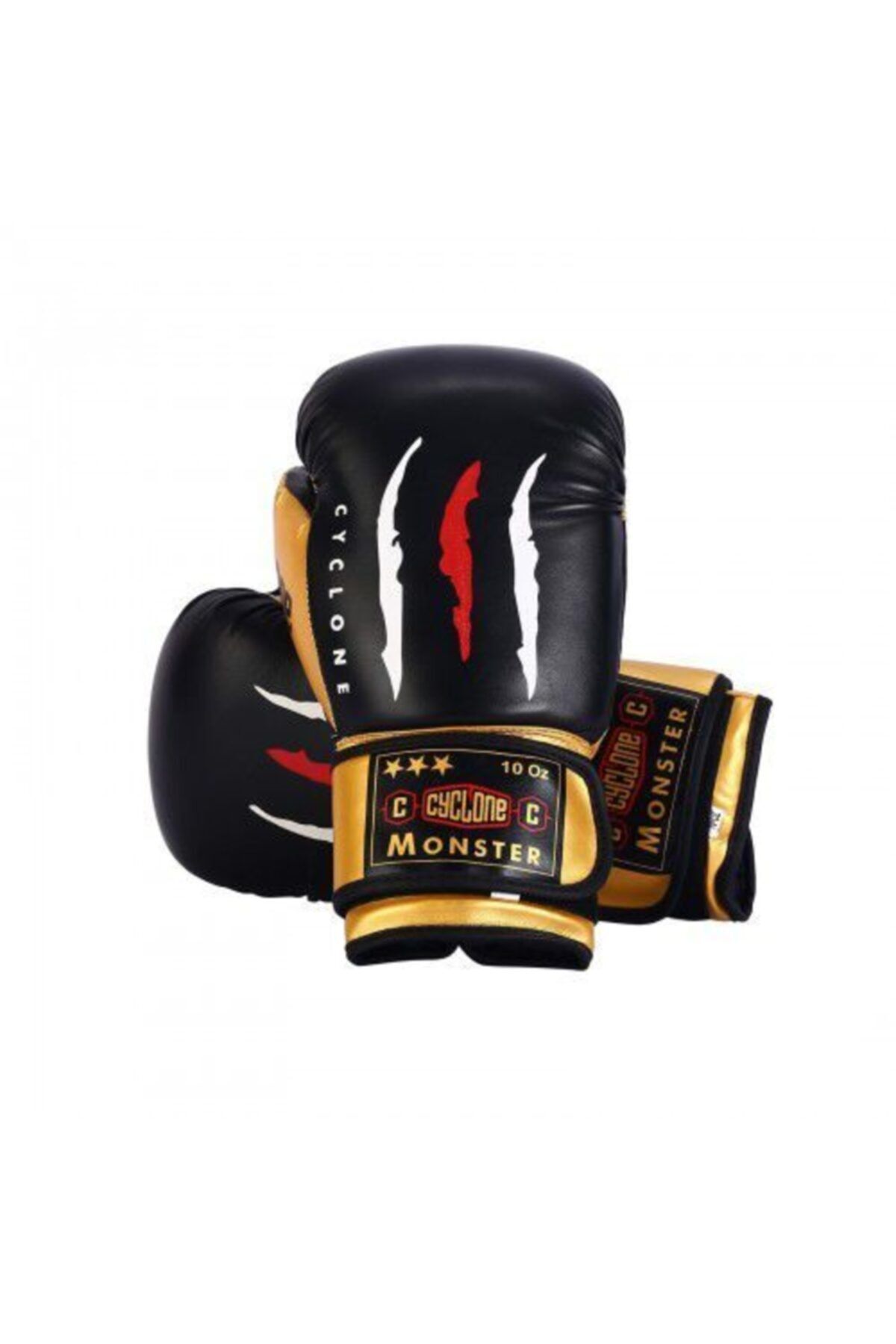 CYCLONE Monster Boks Eldiveni Siyah-Gold -Kırmızı 10 Oz