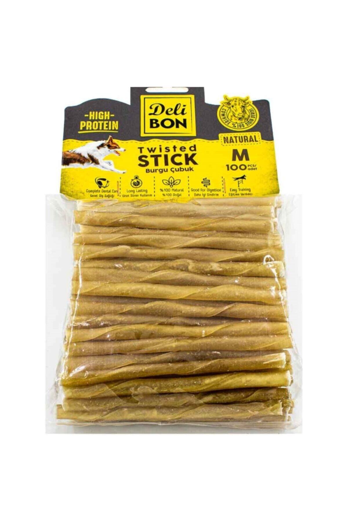 Delibon Köpek Ödül Kemiği Burgu Çubuk Kalın 100 Ad Natural