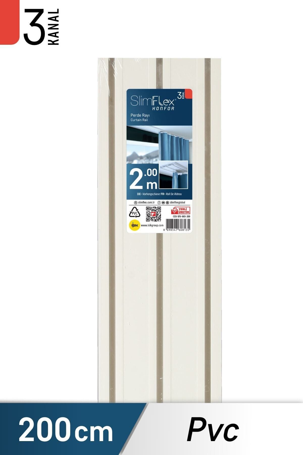 SlimFlex Konfor 3 Kanallı Korniş, 2.5m