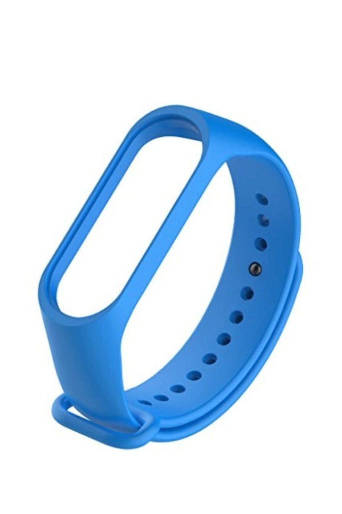 Şeftali Mavi Xiaomi Mi Band 4 - 3 Uyumlu Silikon Akıllı Bileklik Kordonu