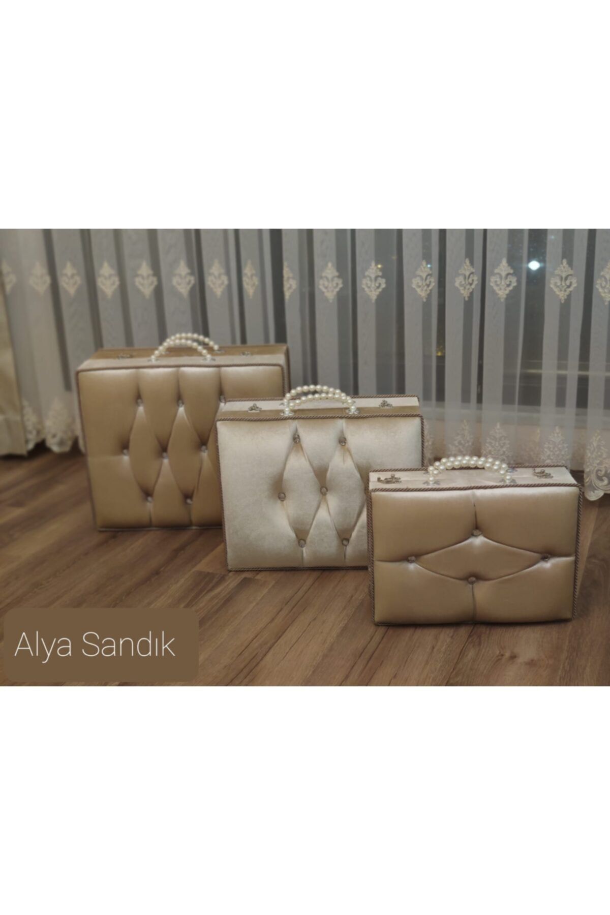 alya çeyiz sandık 3lü Çanta Sandık