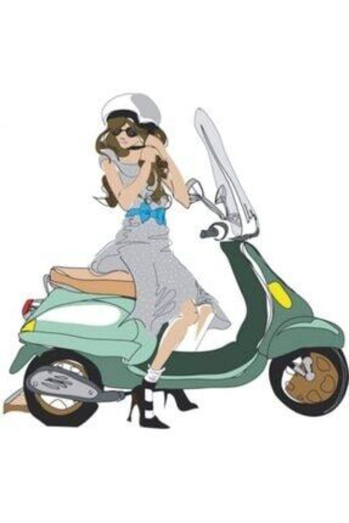 Oracal Vespa Girl Sticker