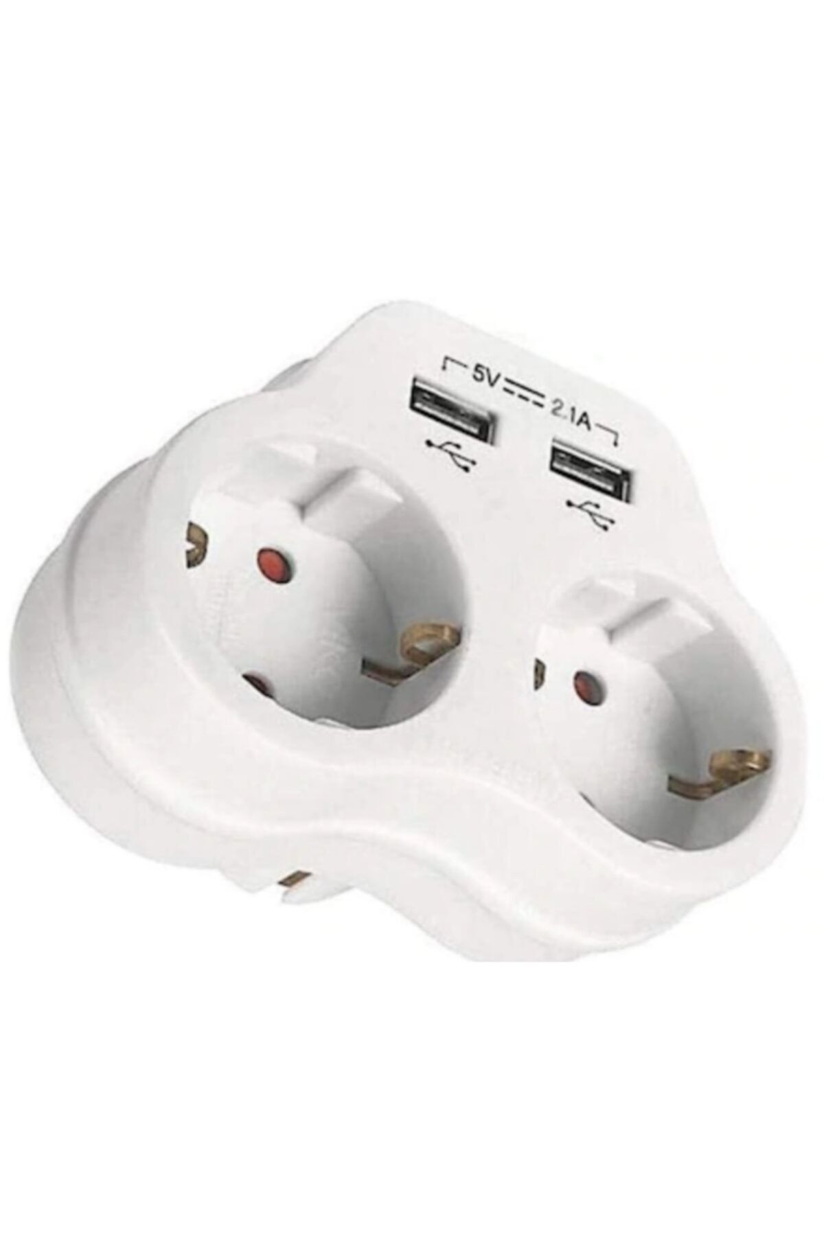 Avion Led Ikili Topraklı Ve 2.1 Amper Çift Usb Çıkışlı Fiş