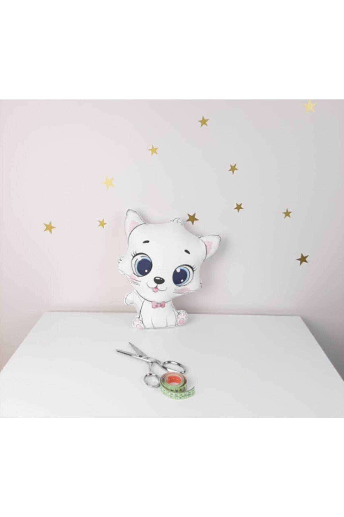 MEKTA HOME Kedi Pofuduk Dekoratif Uyku Arkadaşı Yastığı Ve Kırlent Mktua-016