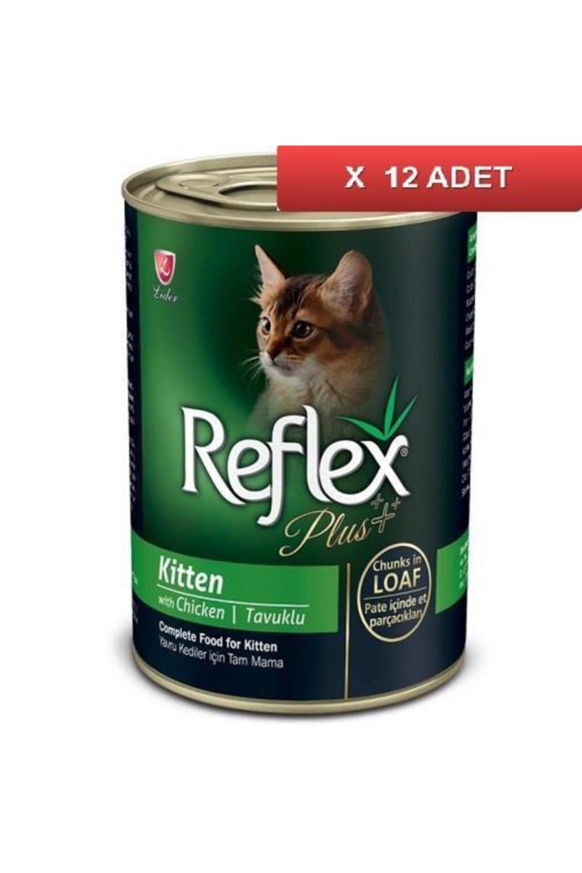 Reflex Plus Kitten Tavuklu Yavru Kedi Konservesi 400 Gr (12 Adet)
