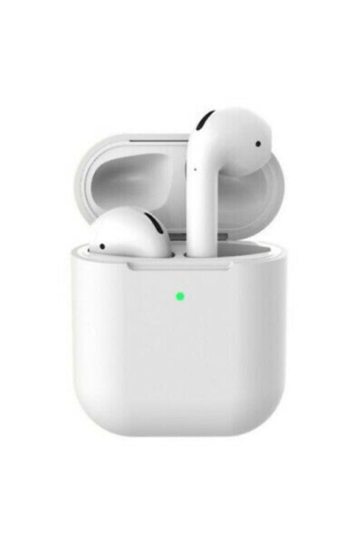 Bilişim Aksesuar Airpods 1. ve 2. Uyumlu Nesil Slim Zar Silikon Kılıf White
