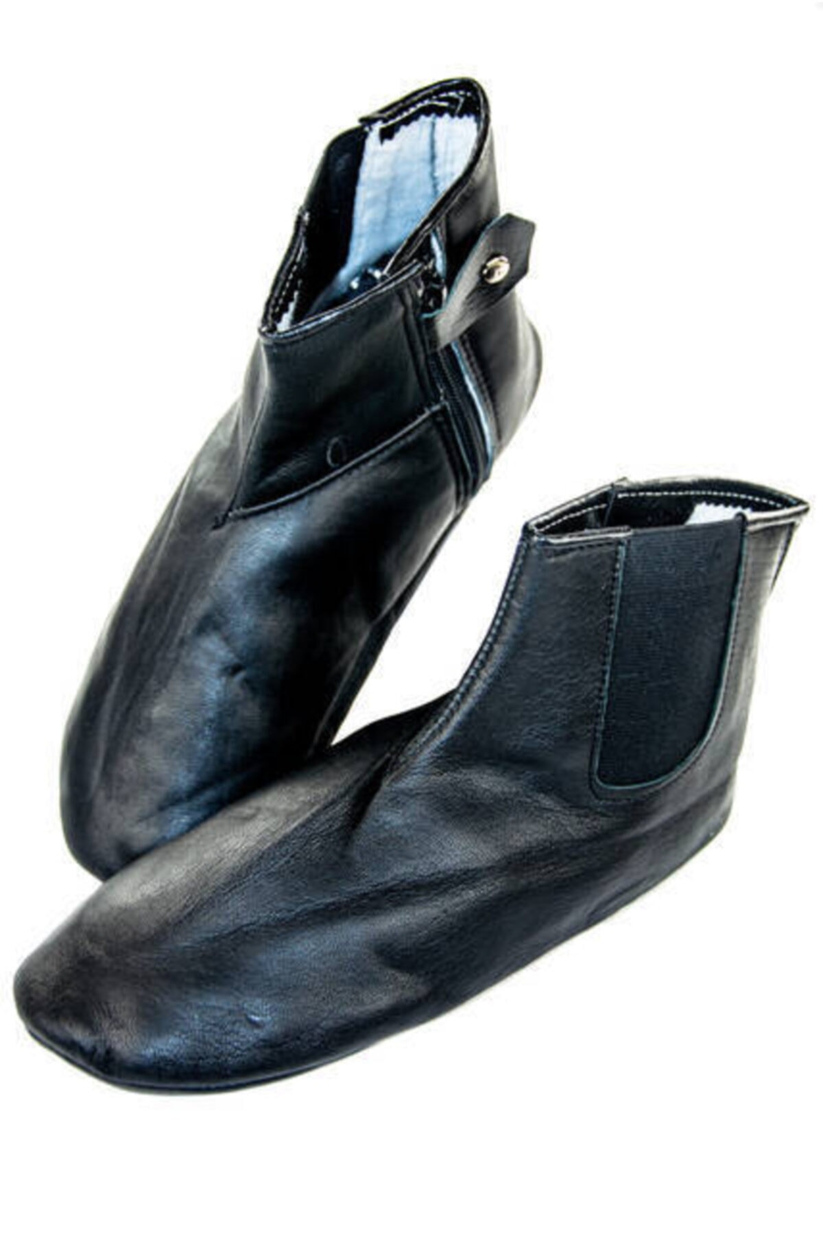 Yesribbazaar Hakiki Koyun Derisi Tek Tarafı Lastikli Miflonlu Mest