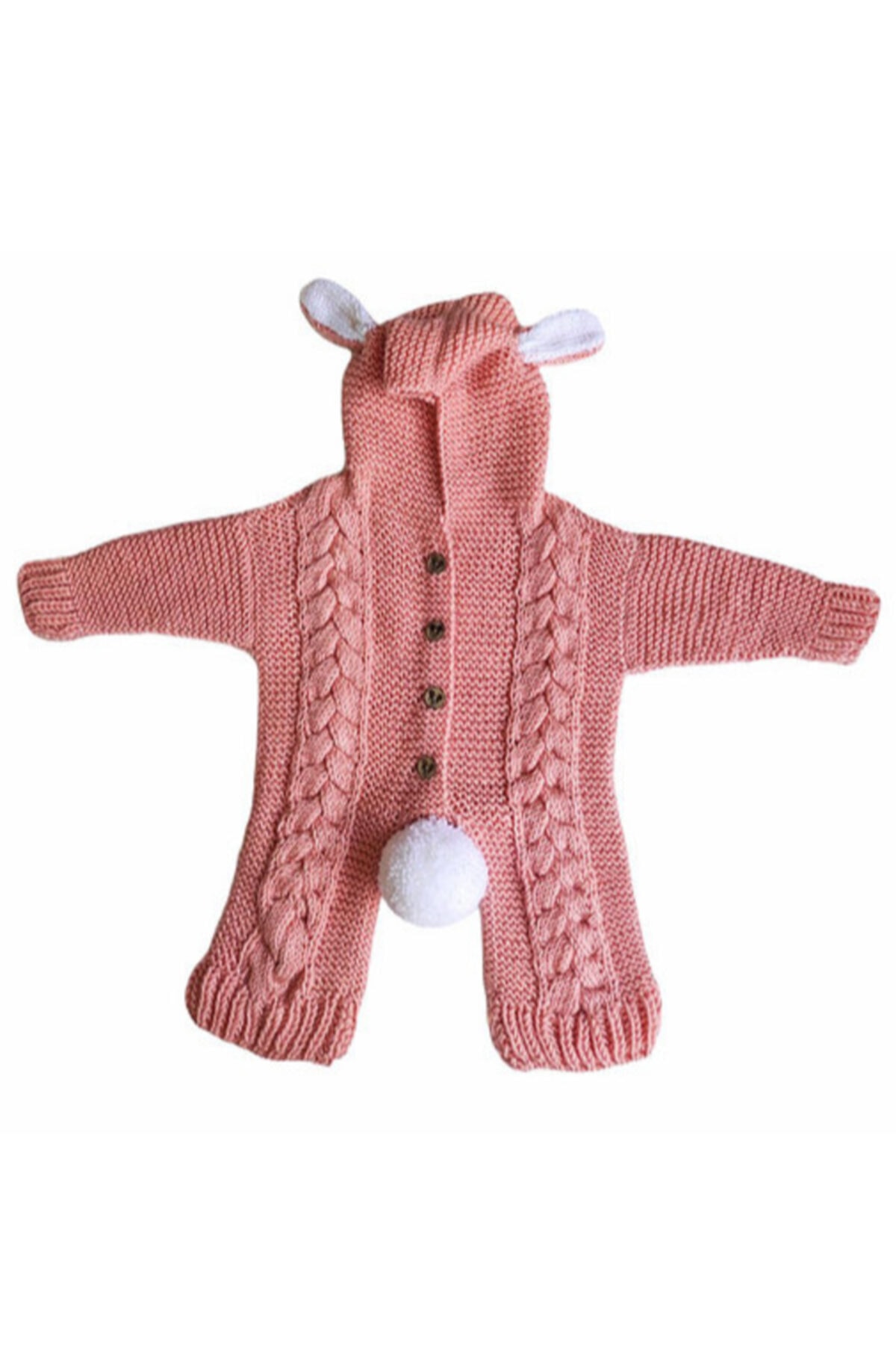 ORGANICMIRA Rabbit Jumpsuit Bebek Örme Tavşanlı Tulum