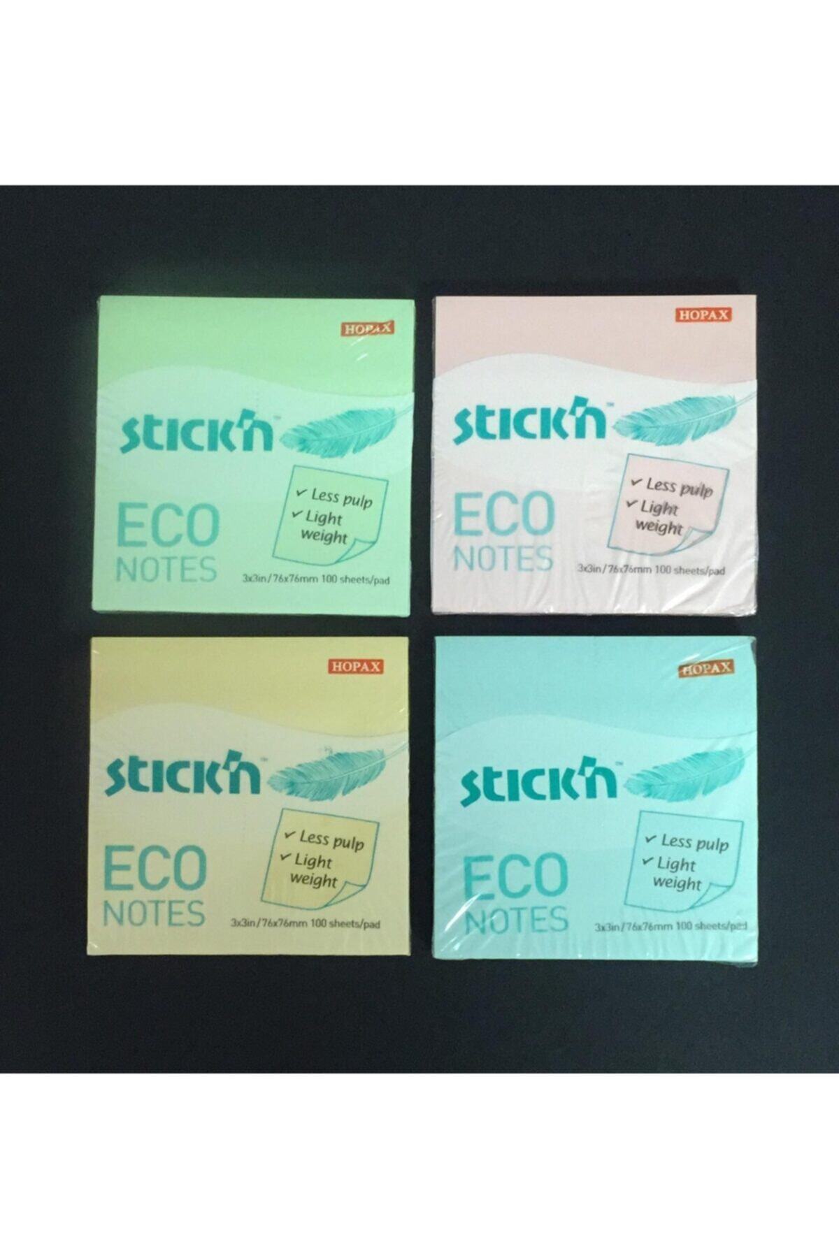 Gıpta Hopax Stickn Eco Notes Pastel Renkler 76x76 Her Renk 100 Yaprak Toplam 400 Yaprak