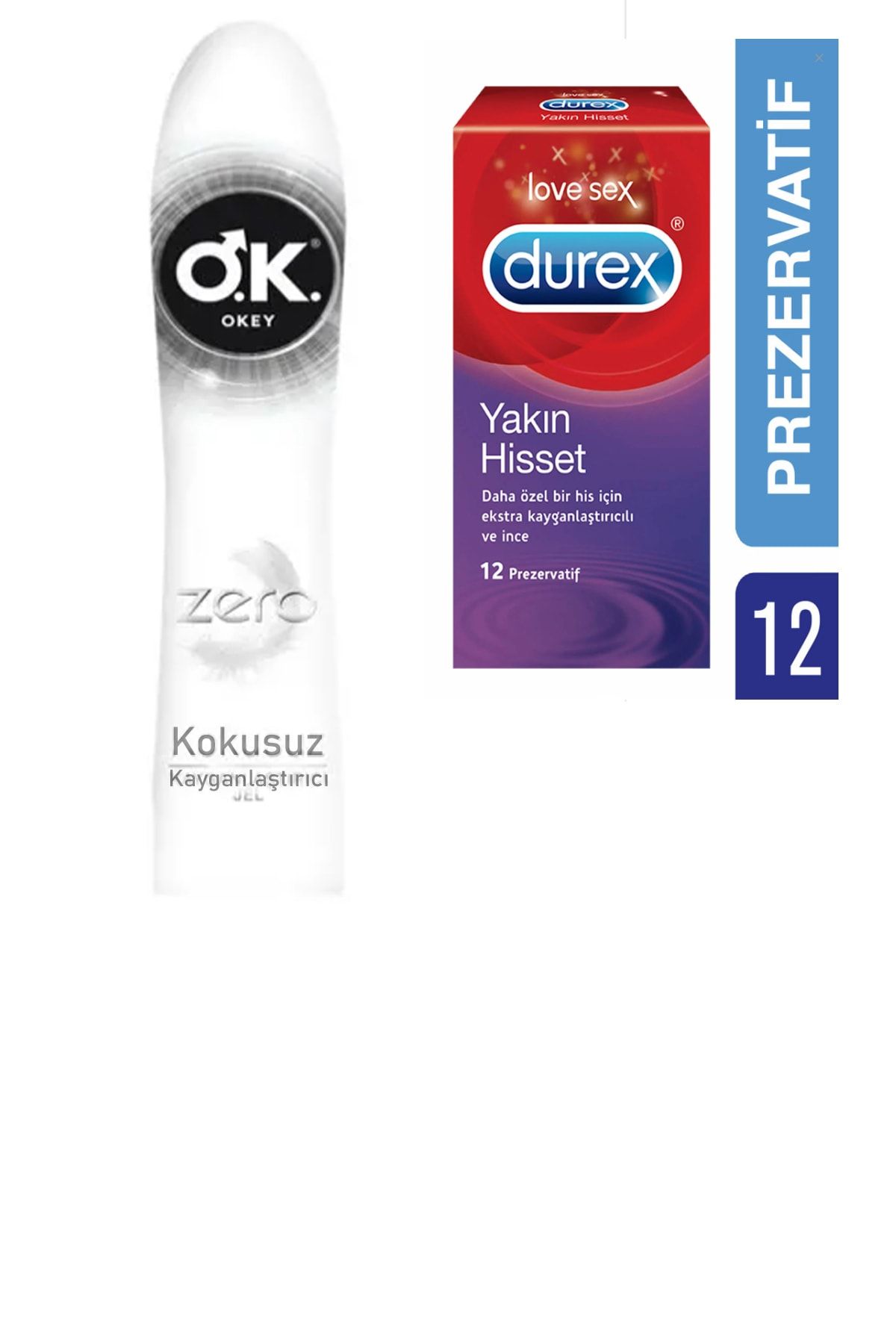 Okey Kayganlaştırıcı Jel Hisset 100 Ml+ Durex Yakın Hisset Prezervatif 12'li