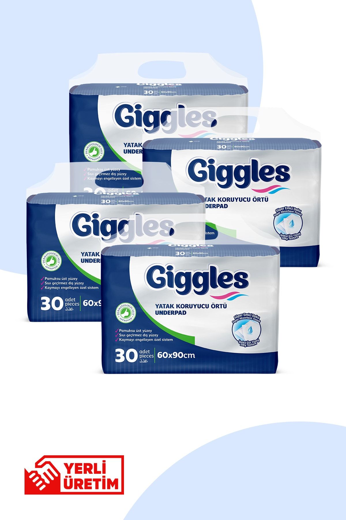 giggles 60x90 Cm Yatak Koruyucu Örtü (UNDERPAD) X 4 Paket (120 ADET)