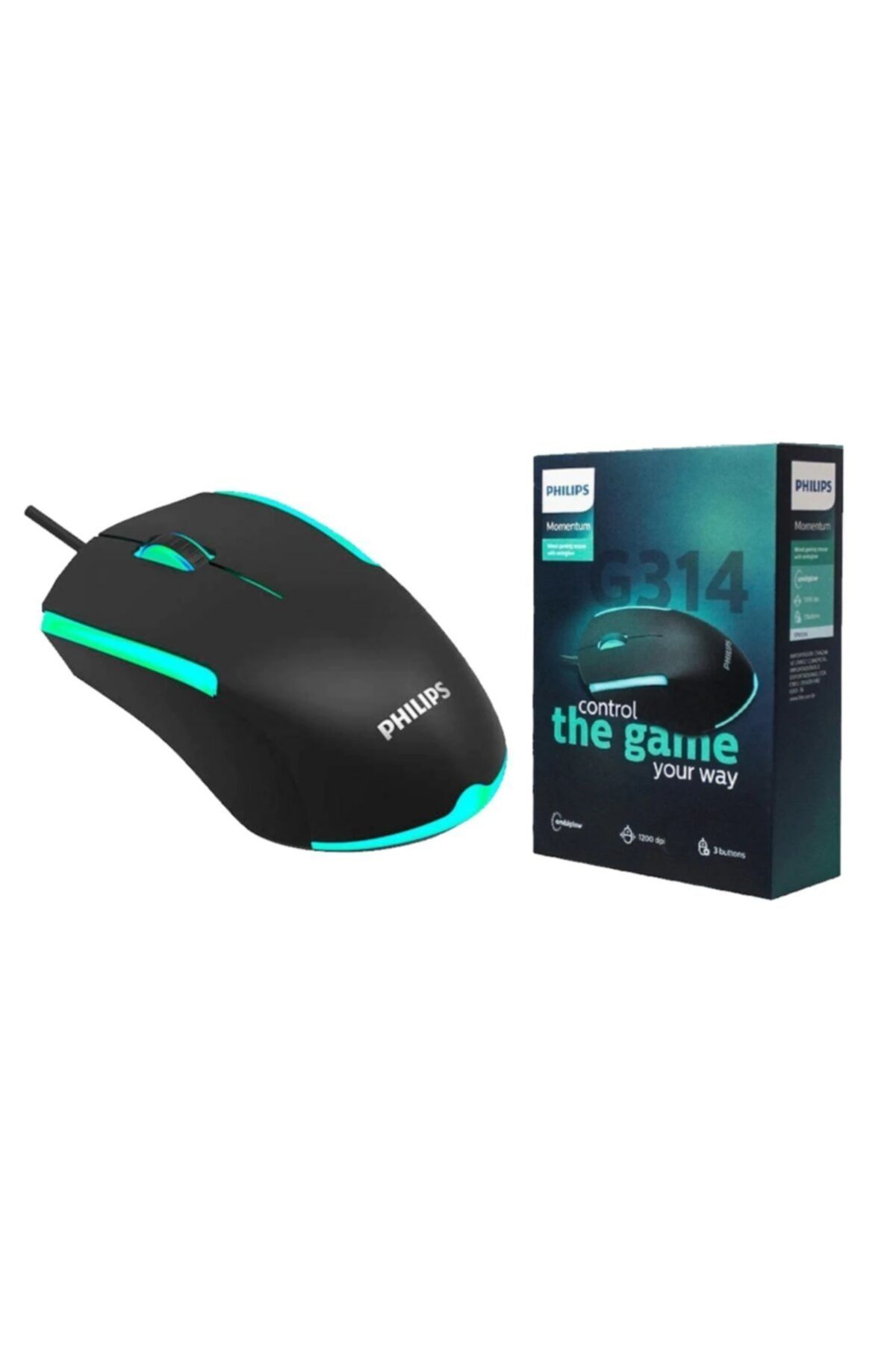 Philips G314 Kablolu Işıklı Oyuncu Mouse