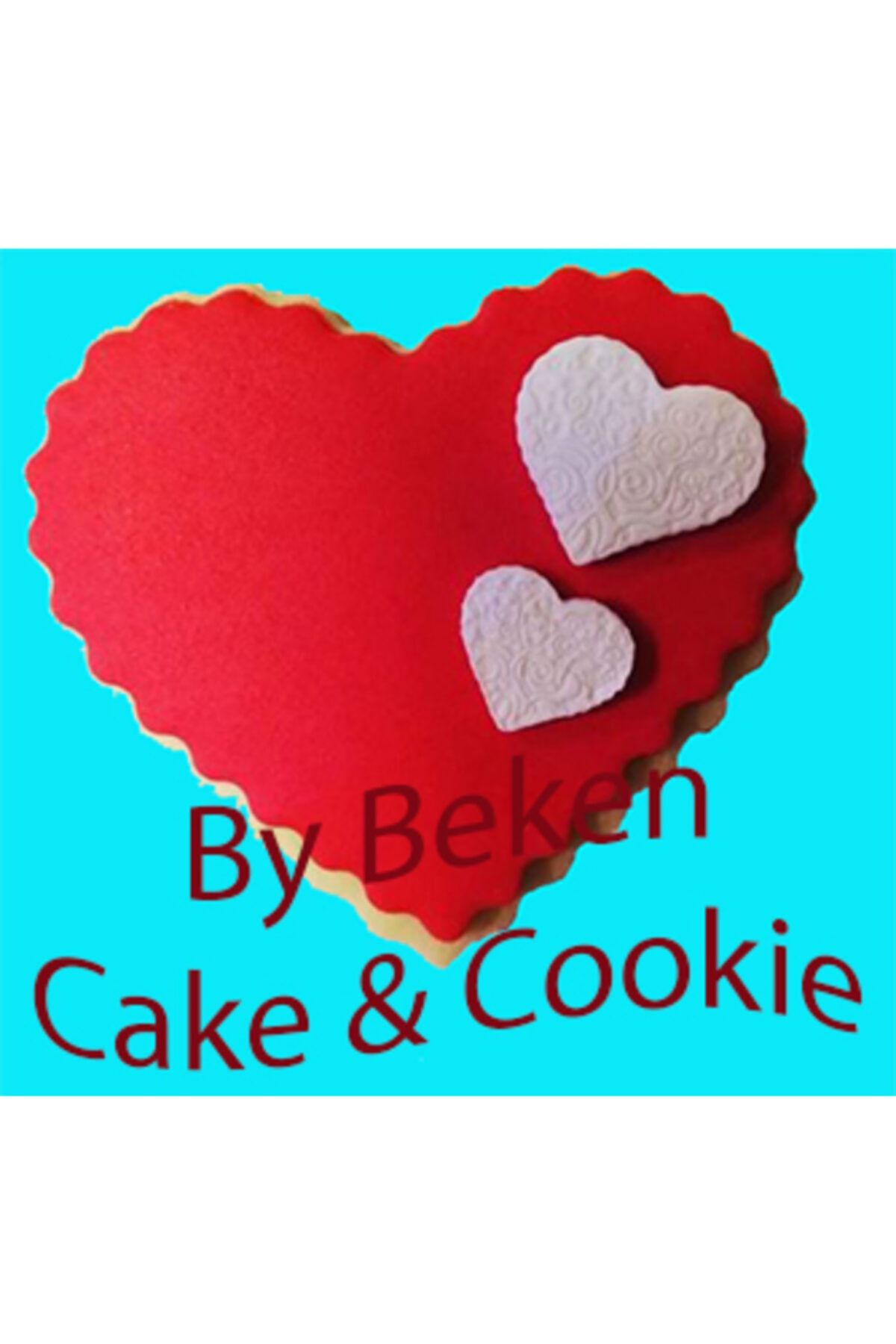 By Beken Cake Patisserie Kalp Kurabiye 10 Adet