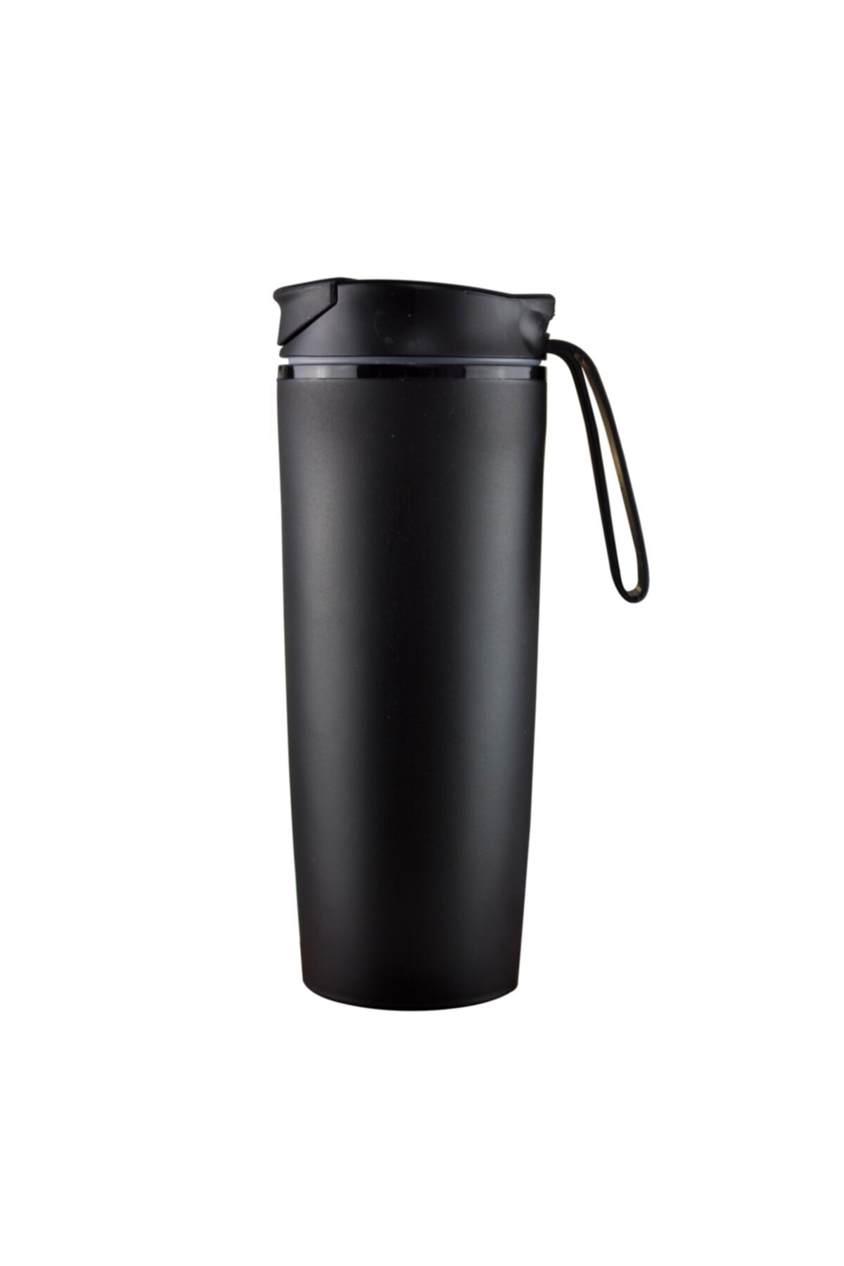 hediyerengi Siyah Devrilmez Çelik Termos Bardak 500 ml