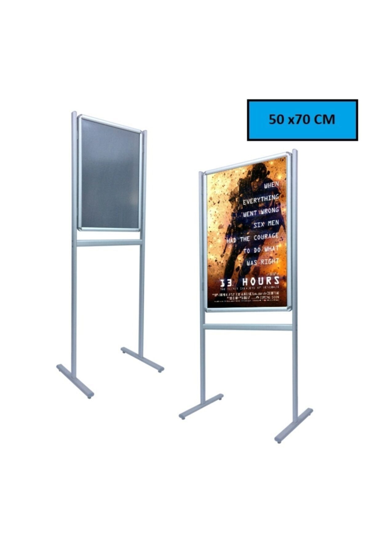 PROJENEON B2 50x70cm Alüminyum Çift Taraflı Kaldırım Reklam Poster Pano Aç Kapa Çerçeve Ayaklı Poster Pano