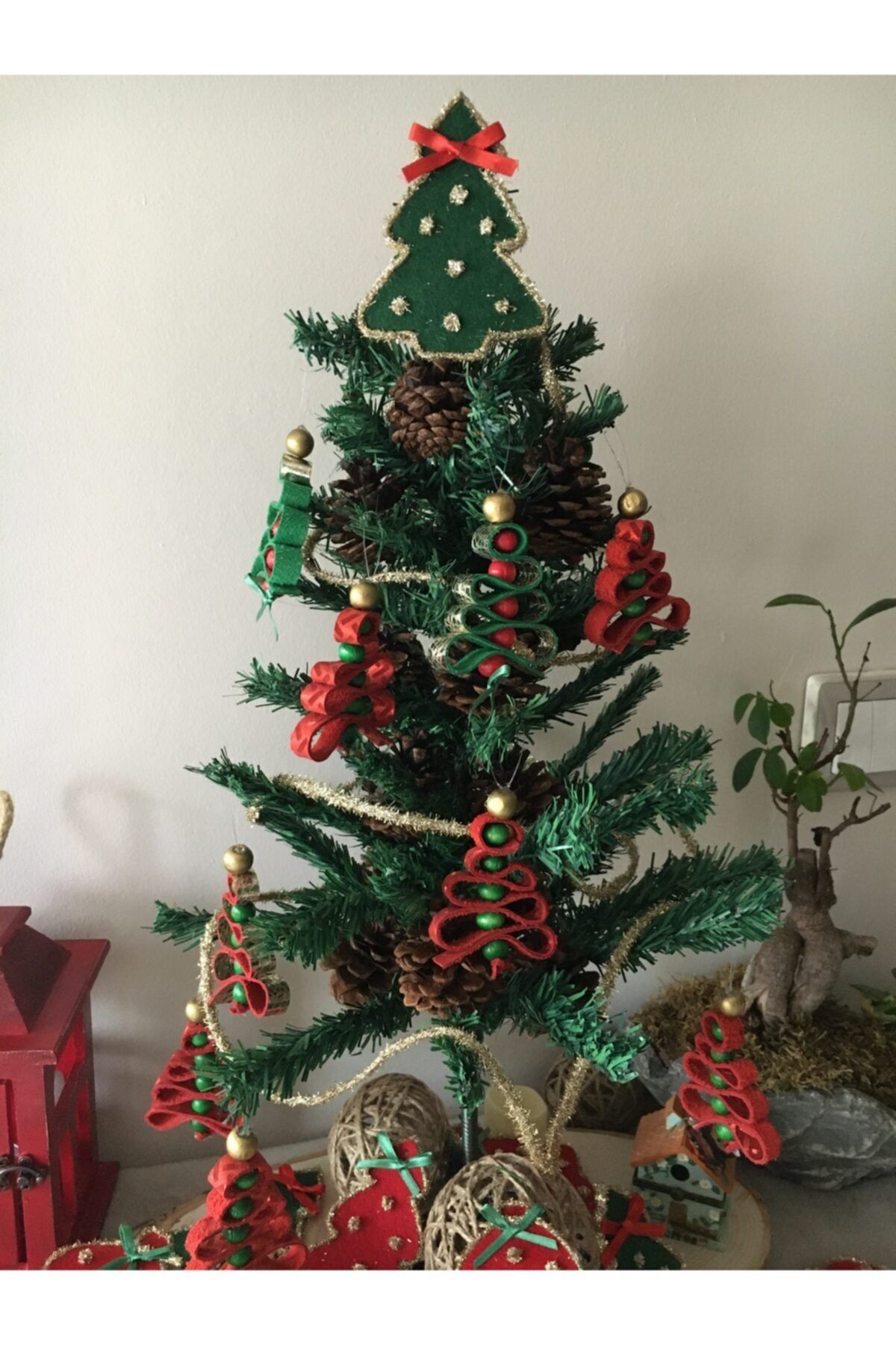 CUSSO Hakiki Deri Yılbaşı Ağacı Aksesuarı 4 Lü
