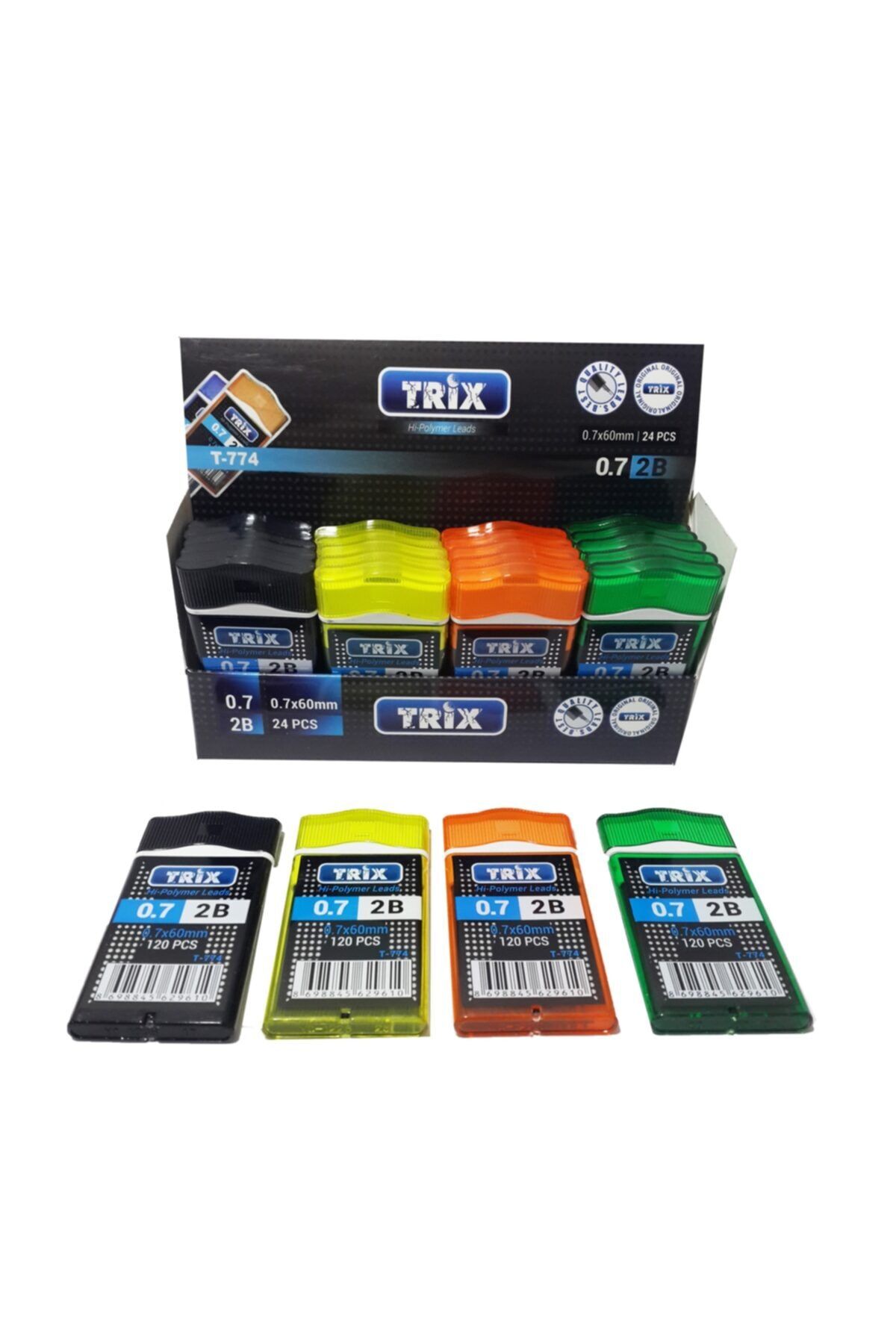 TRİX 07mm 2b Kalem Ucu 120'li Tüp - 24 Adet