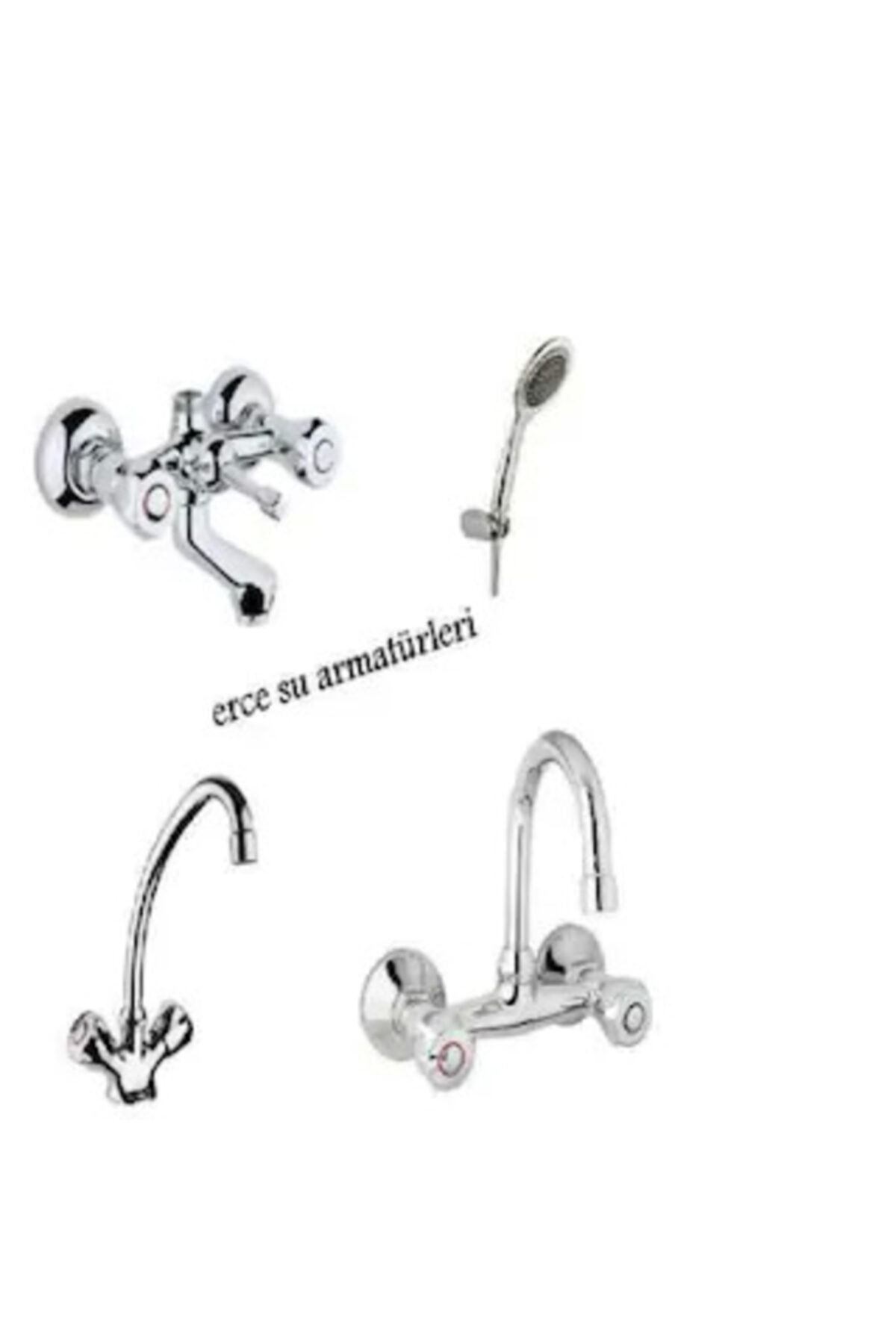 ARÇE BANYO Çevirmeli Banyo+lavabo+evye Bataryası+duş Takımı