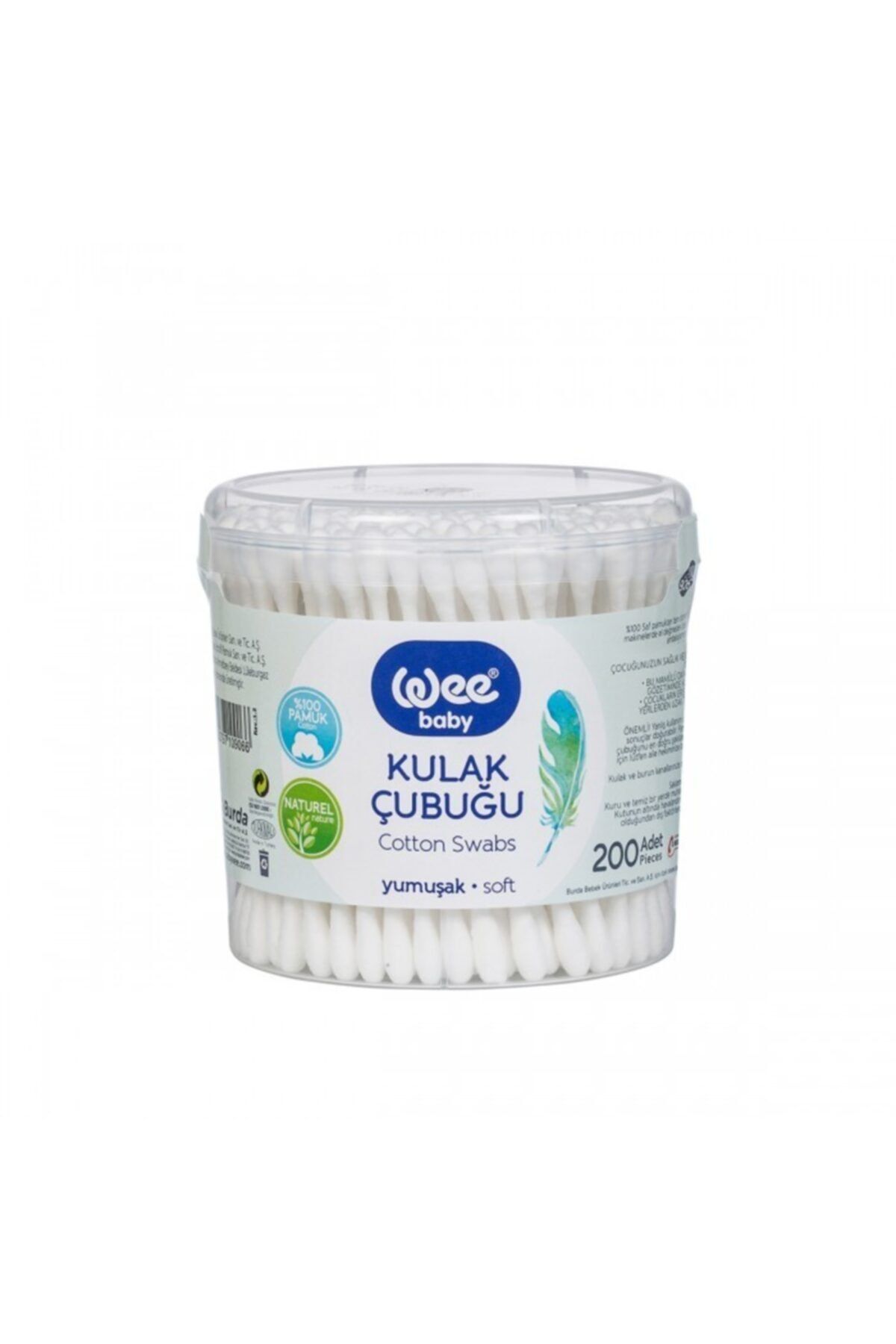 Wee Baby Kulak Çubuğu 200 Lük Tek Renk