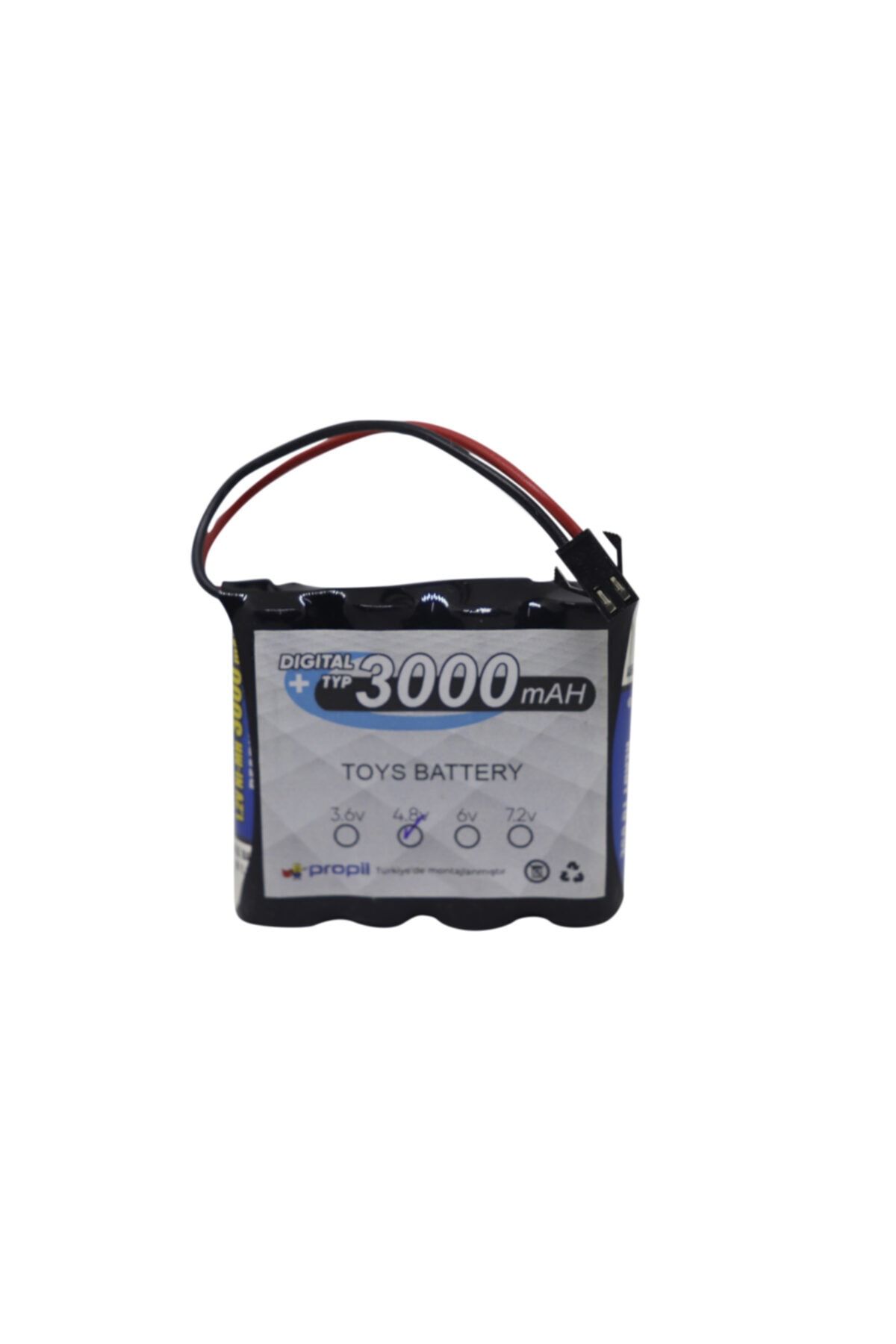TNL 4.8v 3000mah Oyuncak Araba Bataryası Siyah Soket