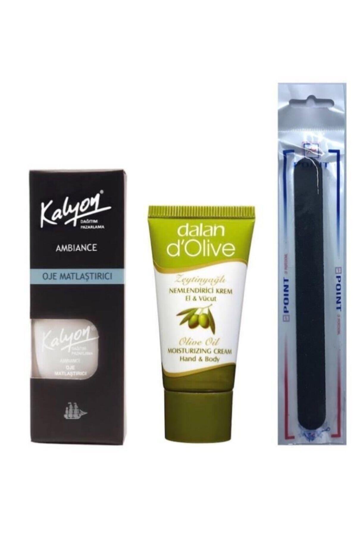 Kalyon Oje Matlaştırıcı + Dalan Krem 20 Ml + Tırnak Törpüsü