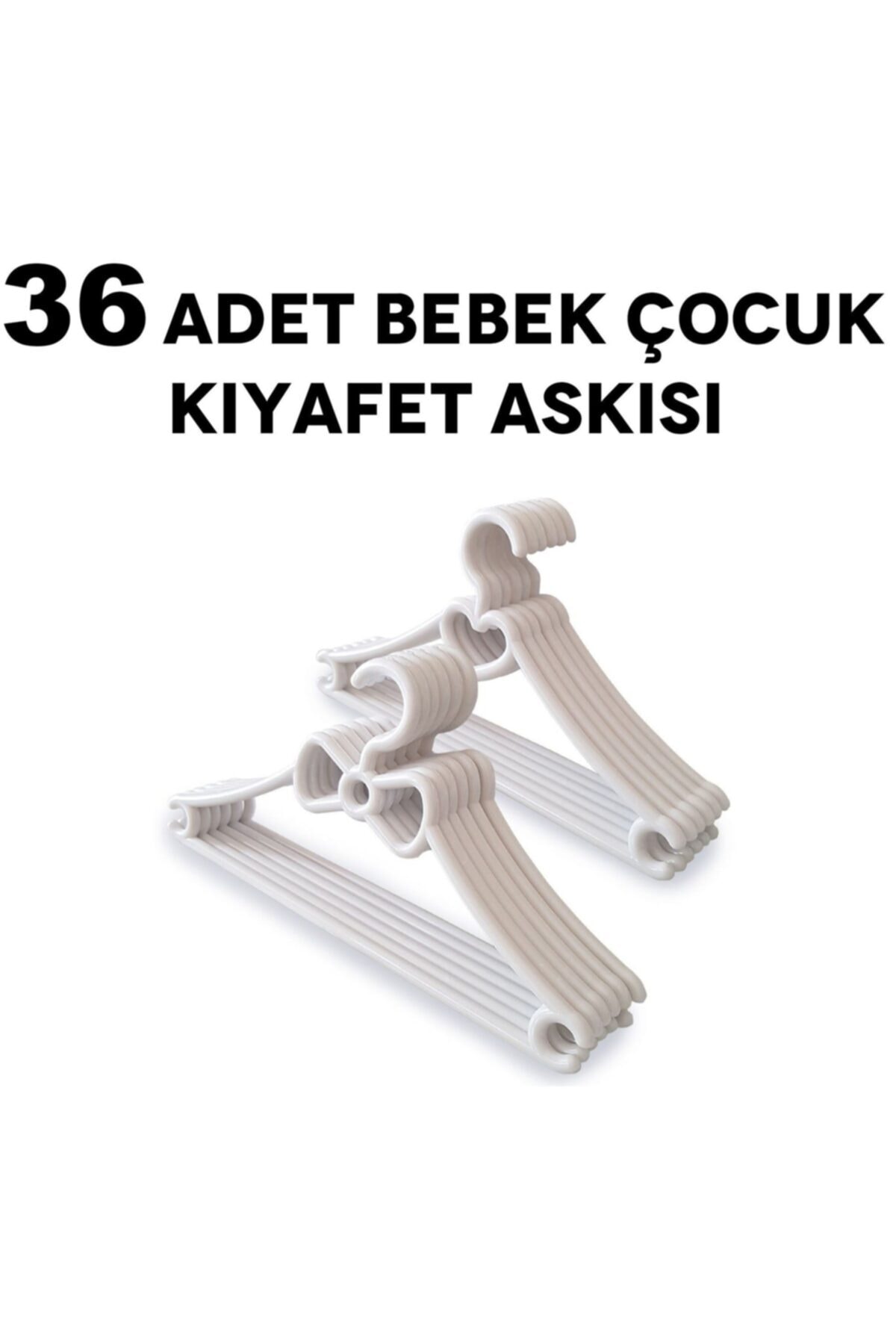 CMKStore Bebek Kıyafet Askısı 36'lı Elbise Askısı Çocuk Kıyafet Askısı