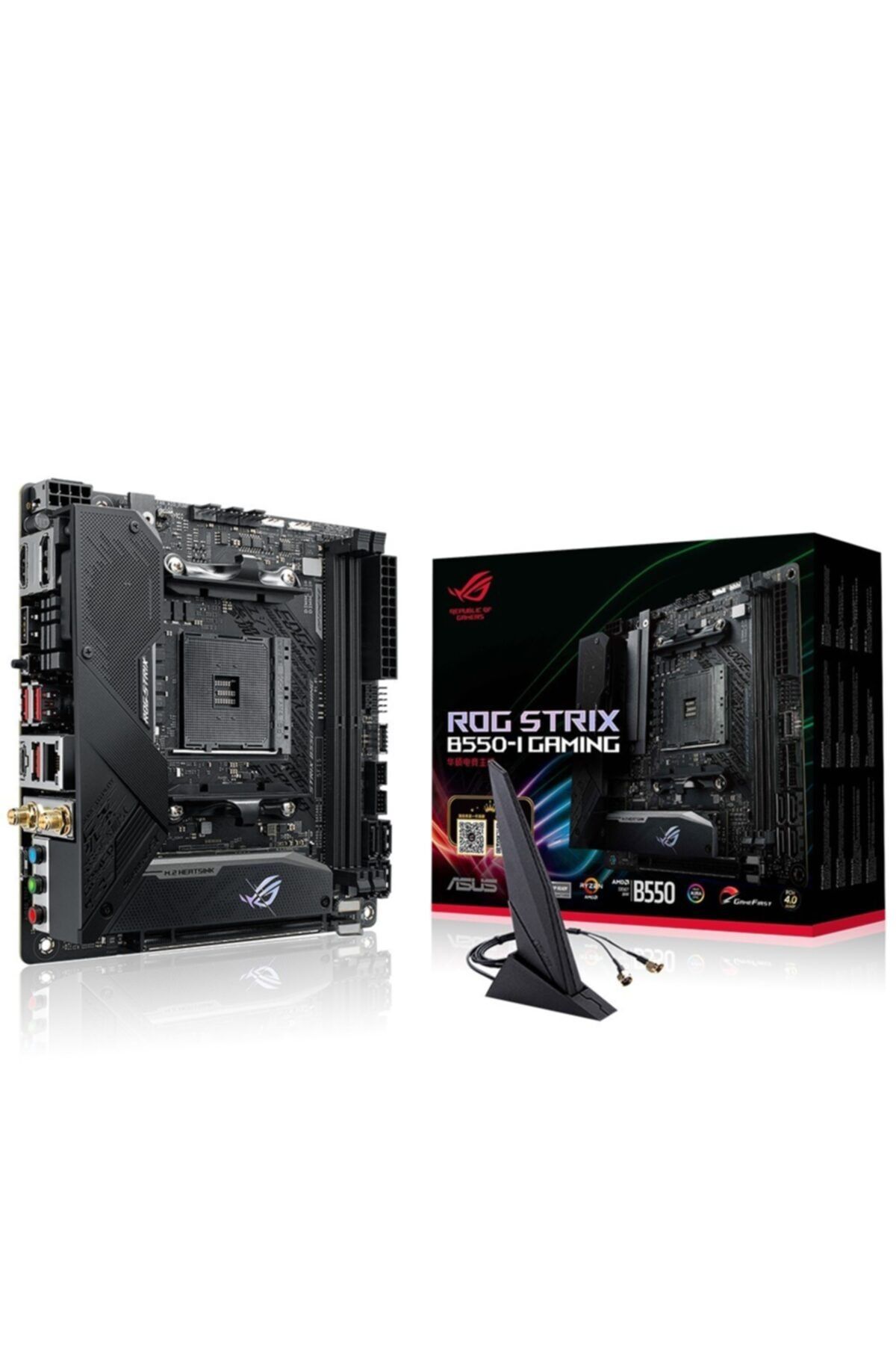 ASUS Rog Strıx B550-ı Gamıng Ddr4 Sata3 M2 Pcıe Nvme Hdmı Dp Pcıe 16x V4.0 Am4 Mıtx