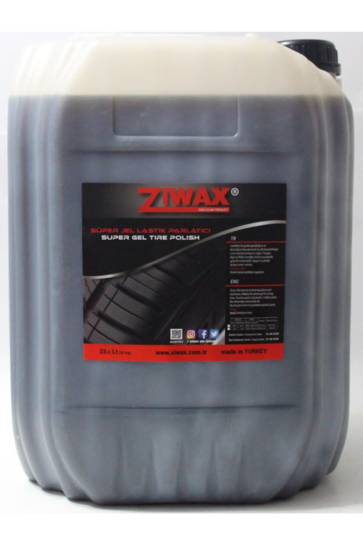 ziwax Süper Jel Lastik Parlatıcı 23 l