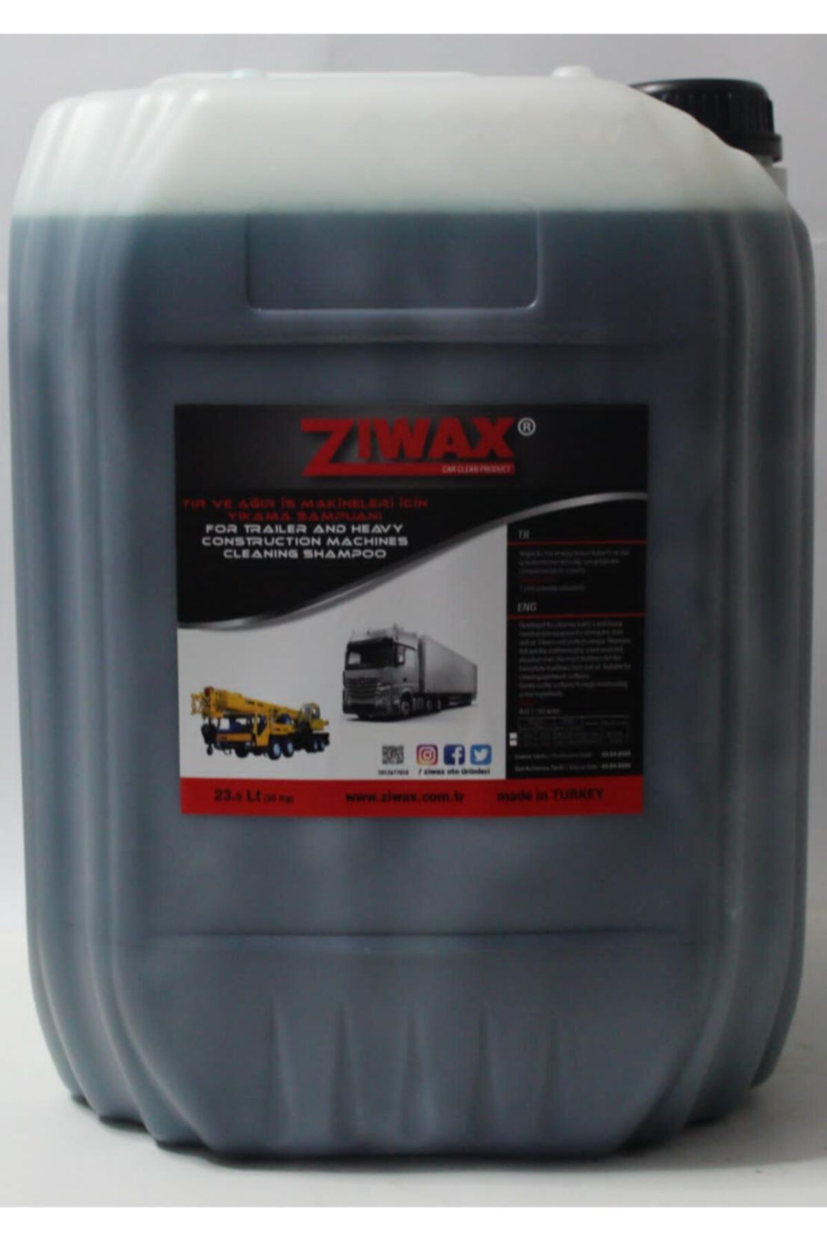 ziwax Tır Ve Ağır İş Makineleri İçin Yıkama Şampuanı 23 l