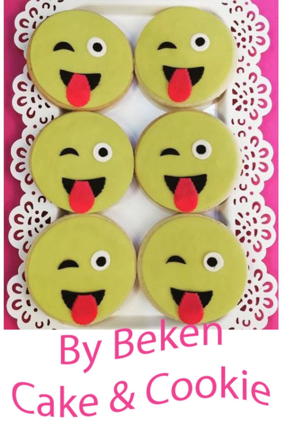 By Beken Cake & Cookie Emoji Kurabiye 10 Adet